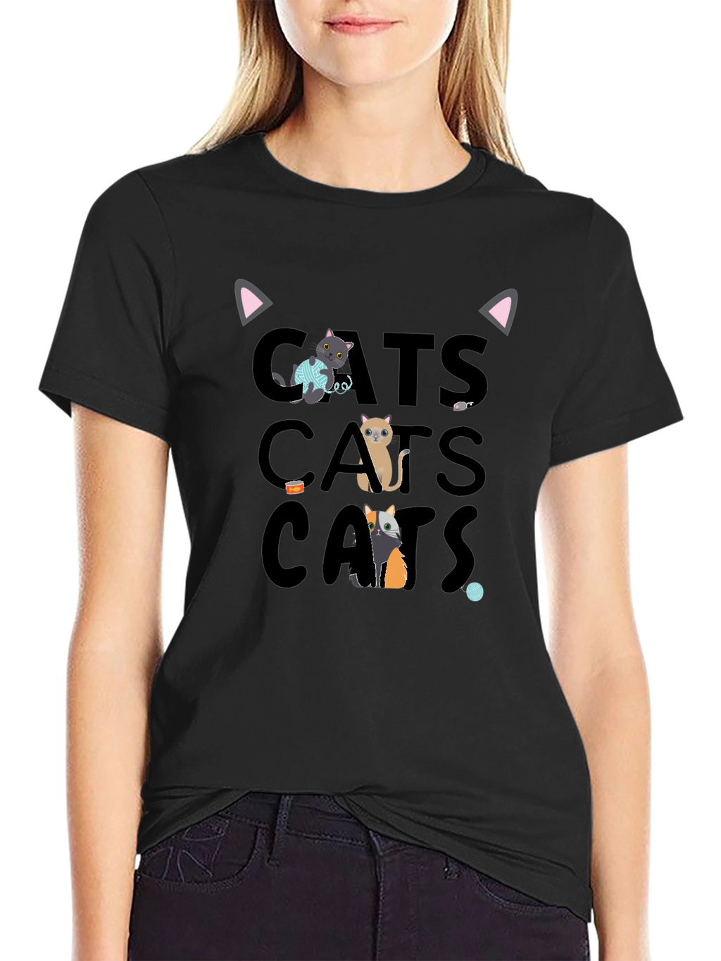 Cute Cats Graphic Tee Shirt