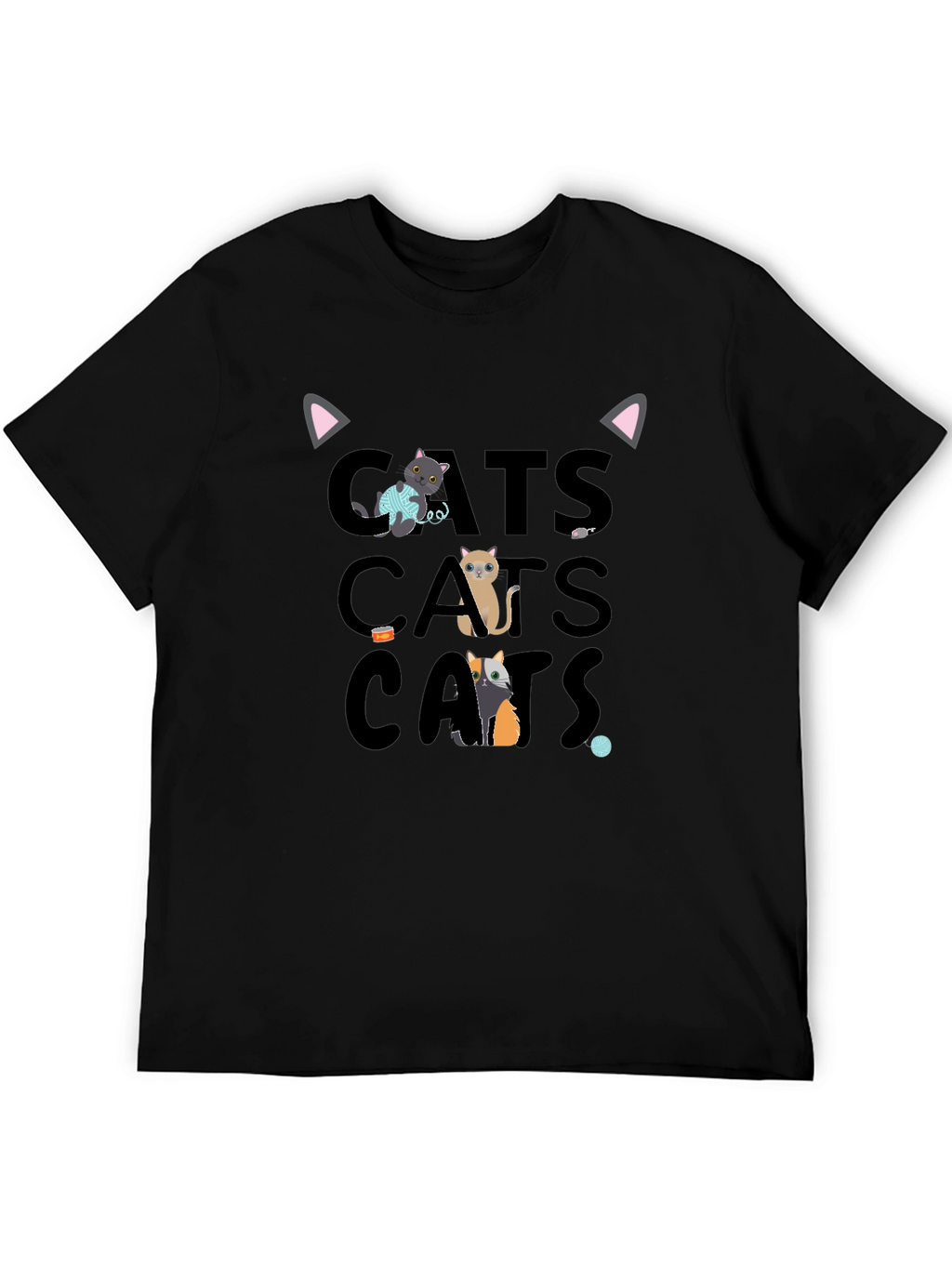 Cute Cats Graphic Tee Shirt