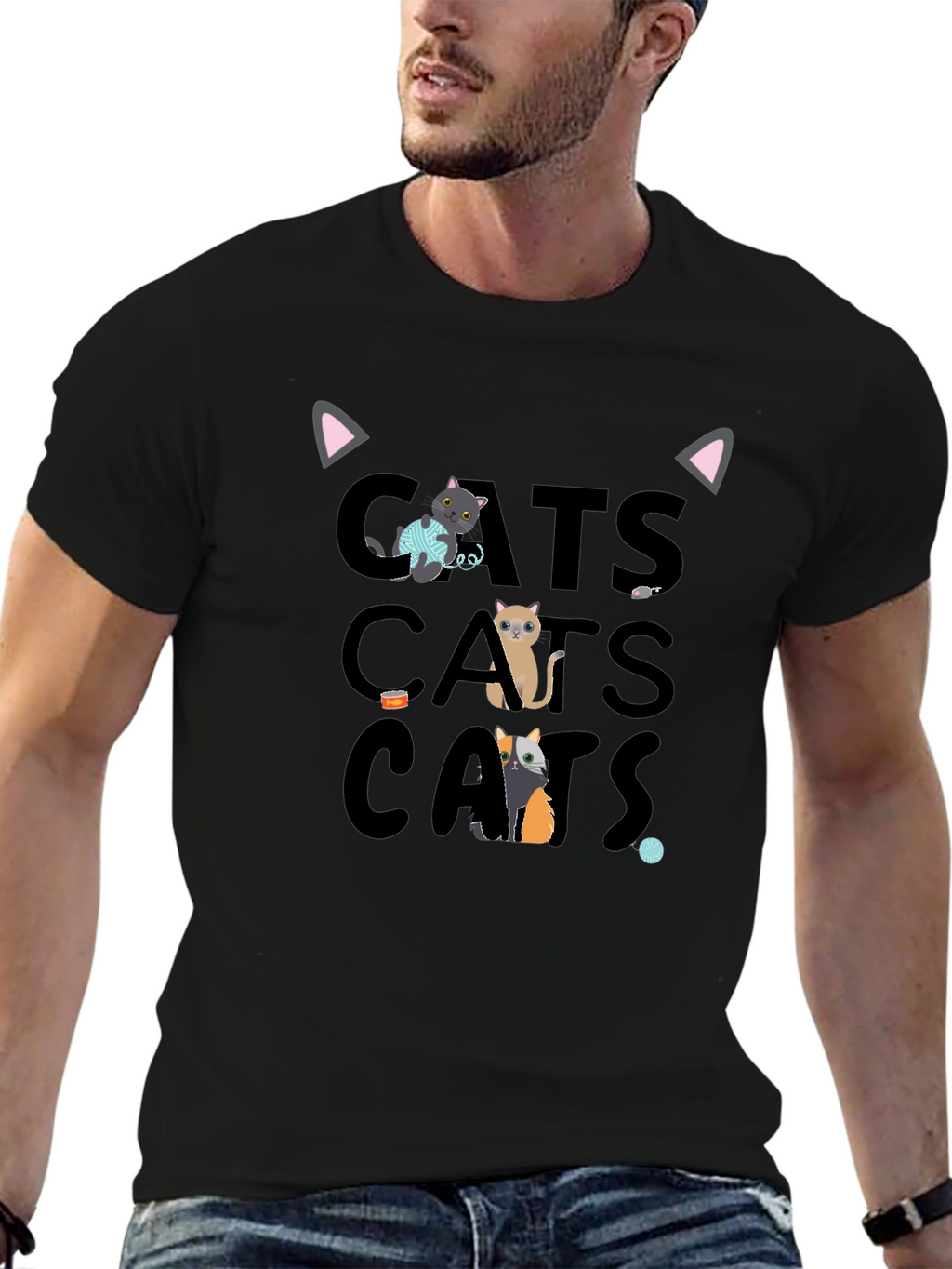 Cute Cats Graphic Tee Shirt
