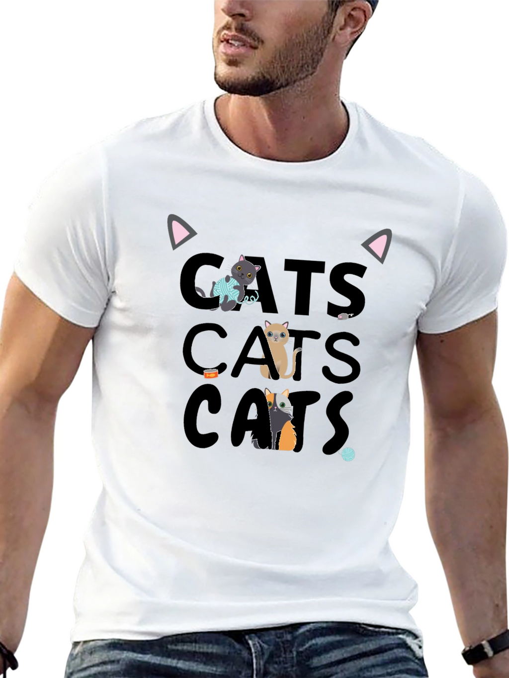Cute Cats Graphic Tee Shirt