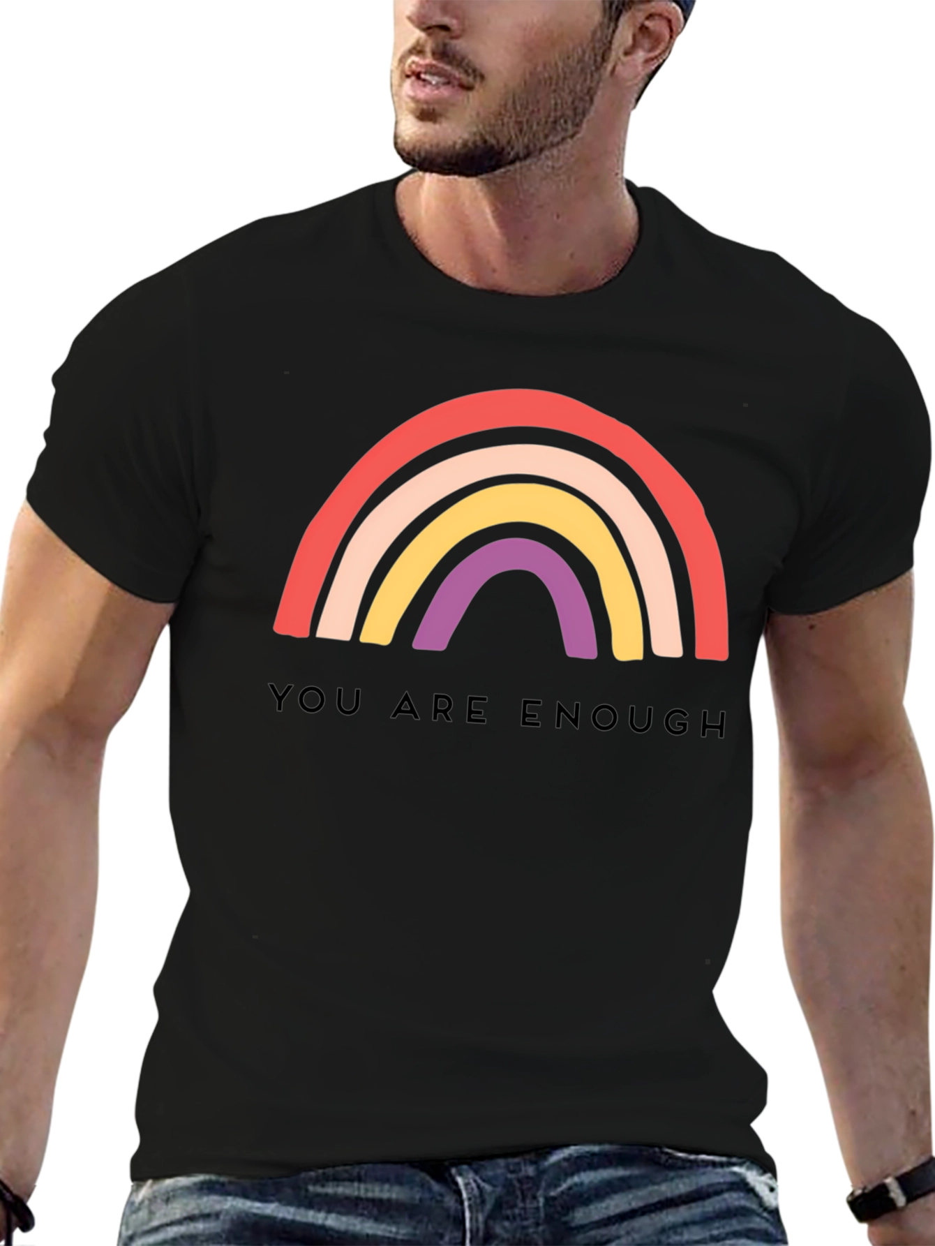 You Are Enough Rainbow Graphic Tee