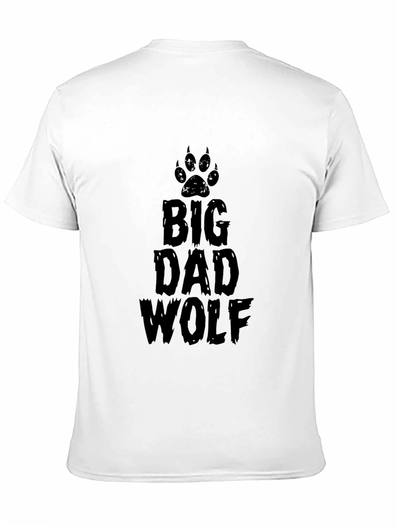 Big Dad Wolf Graphic Print T-Shirt
