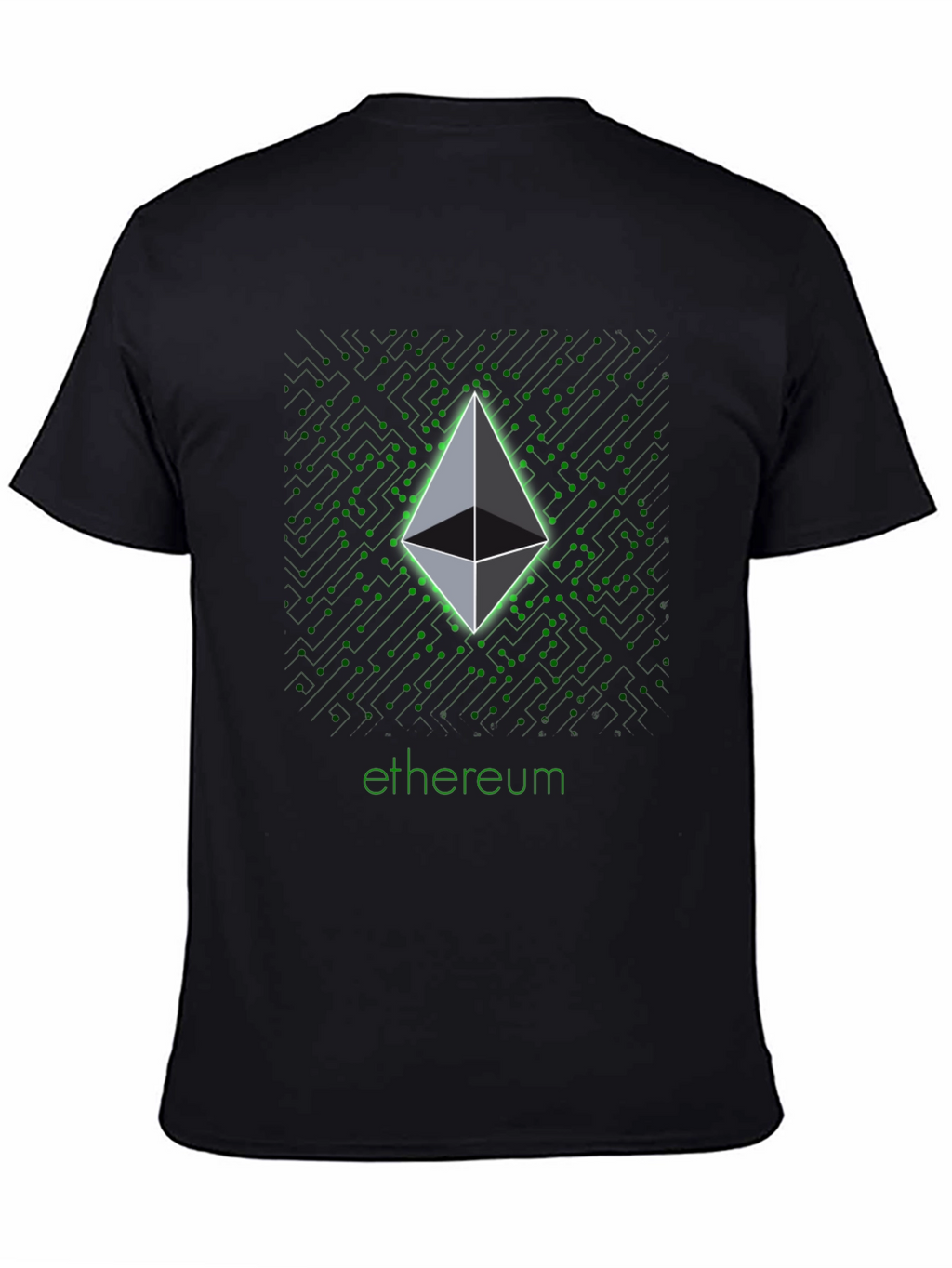 Ethereum Crypto Graphic Black T-Shirt