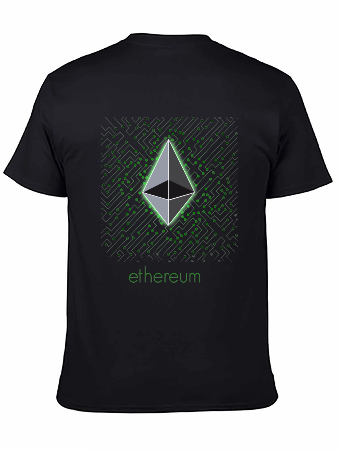 Ethereum Crypto Graphic Black T-Shirt