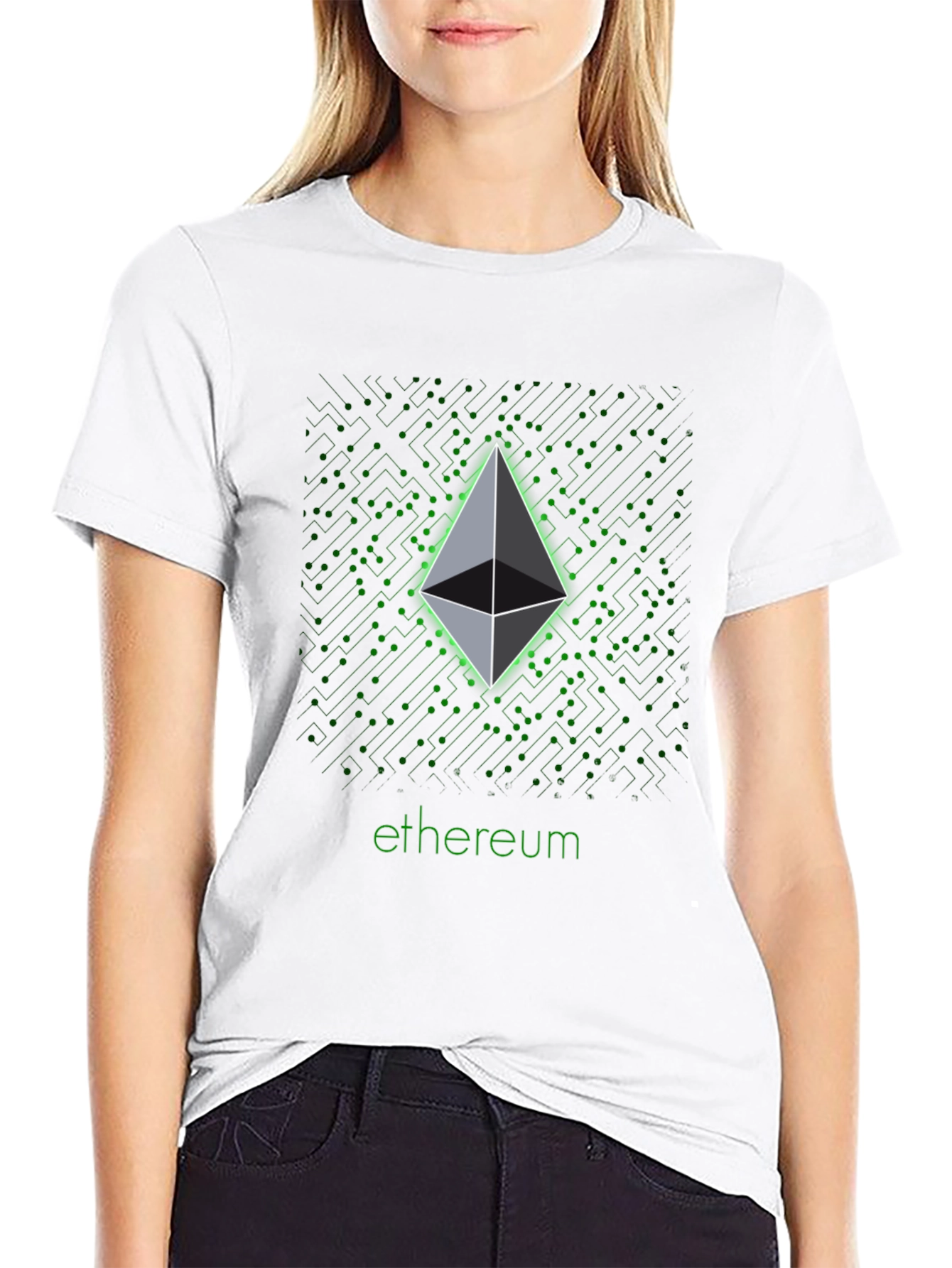 Ethereum Crypto Graphic Black T-Shirt