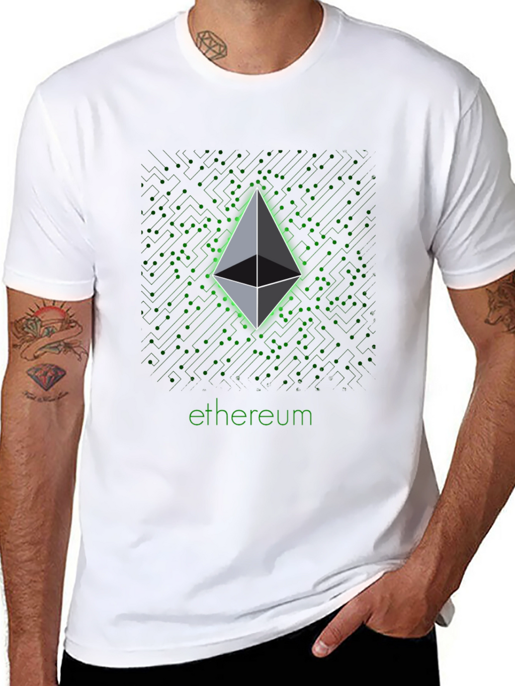 Ethereum Crypto Graphic Black T-Shirt