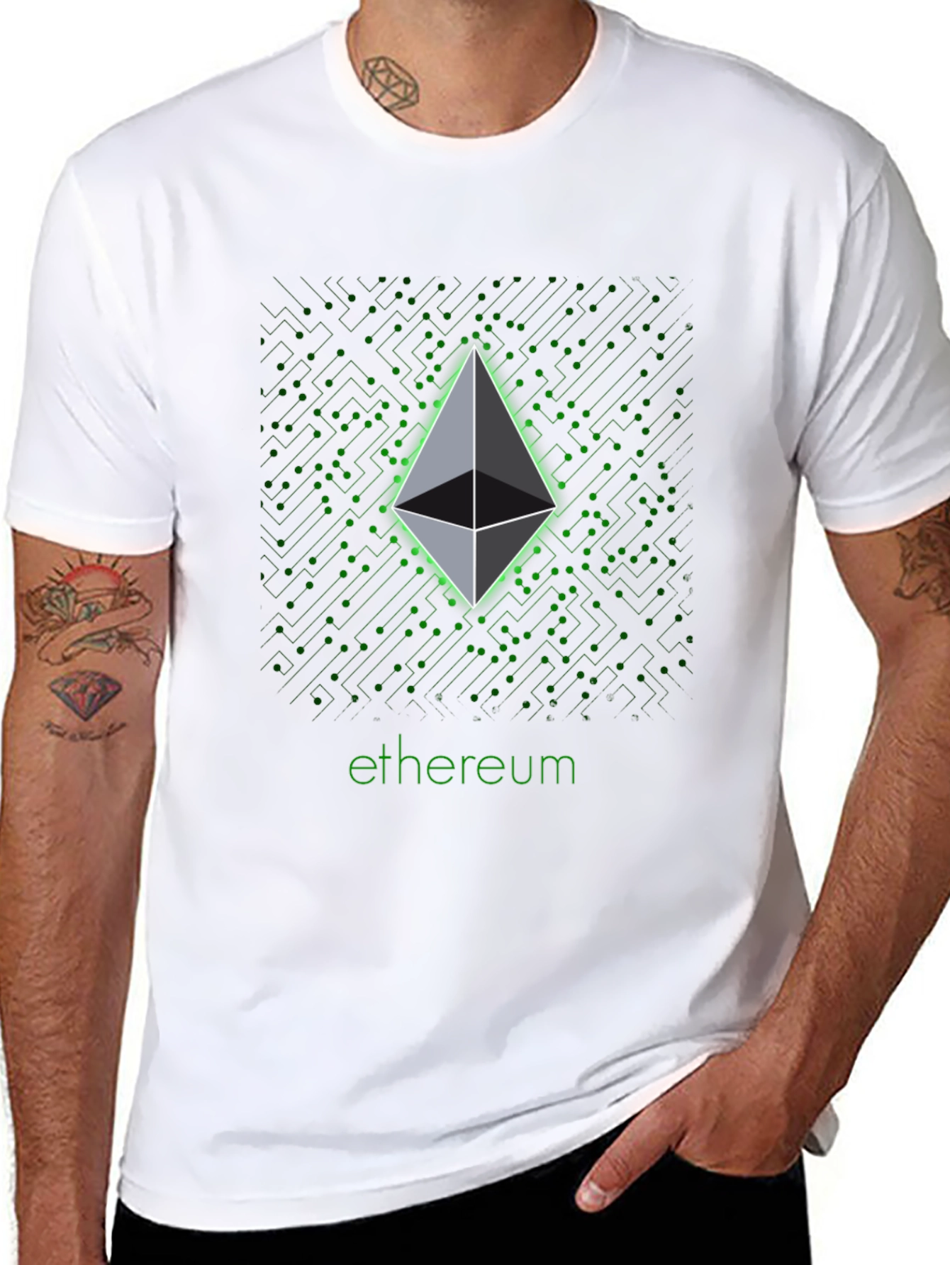 Ethereum Crypto Graphic Black T-Shirt