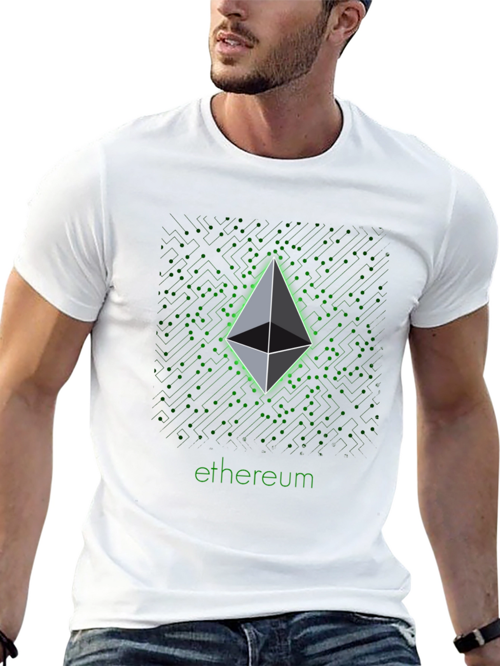 Ethereum Crypto Graphic Black T-Shirt