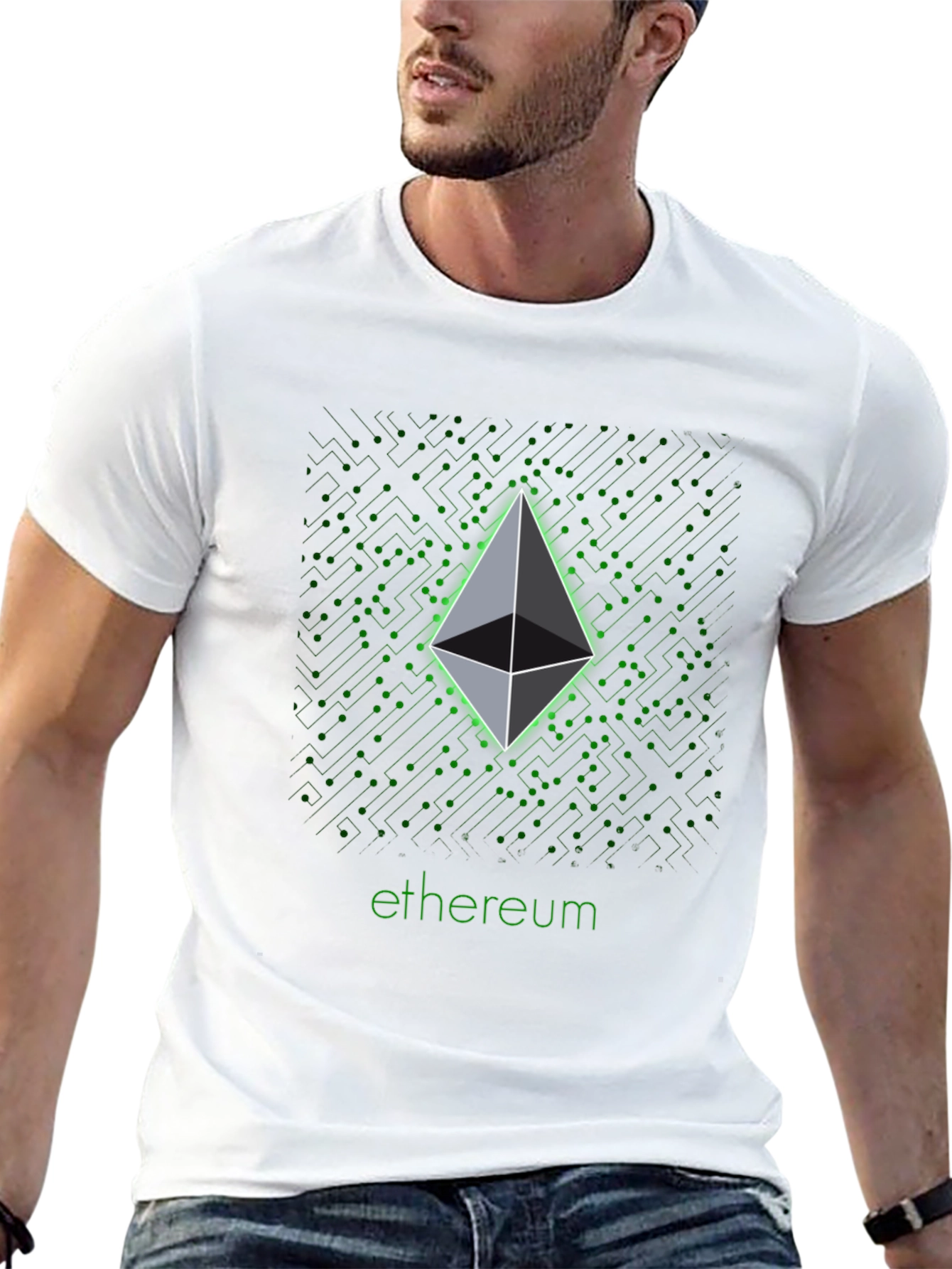 Ethereum Crypto Graphic Black T-Shirt