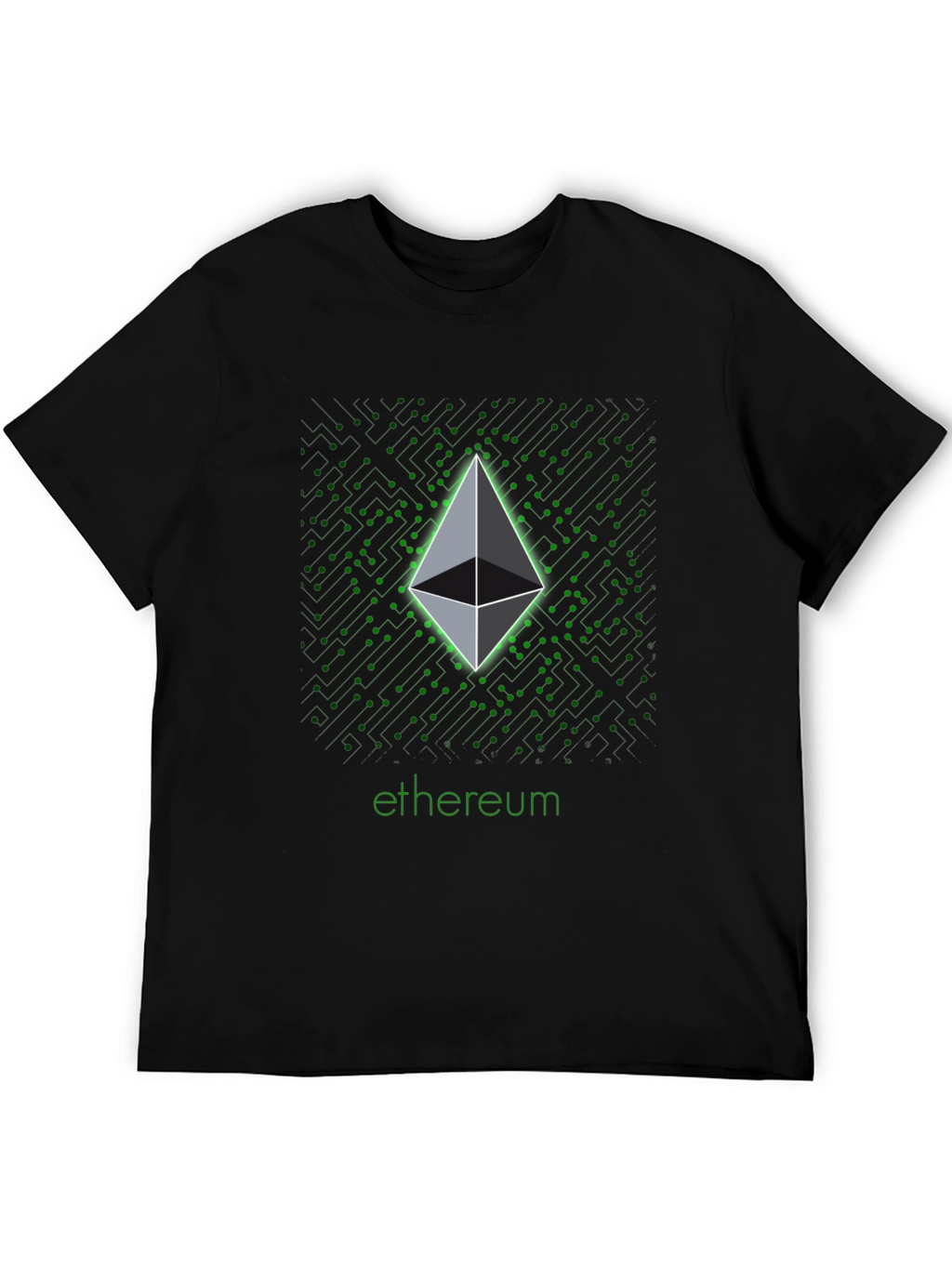 Ethereum Crypto Graphic Black T-Shirt