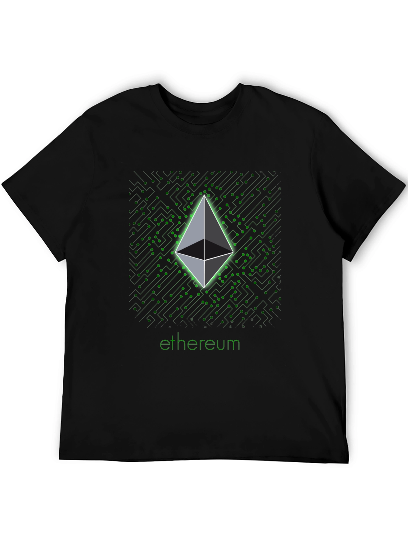 Ethereum Crypto Graphic Black T-Shirt