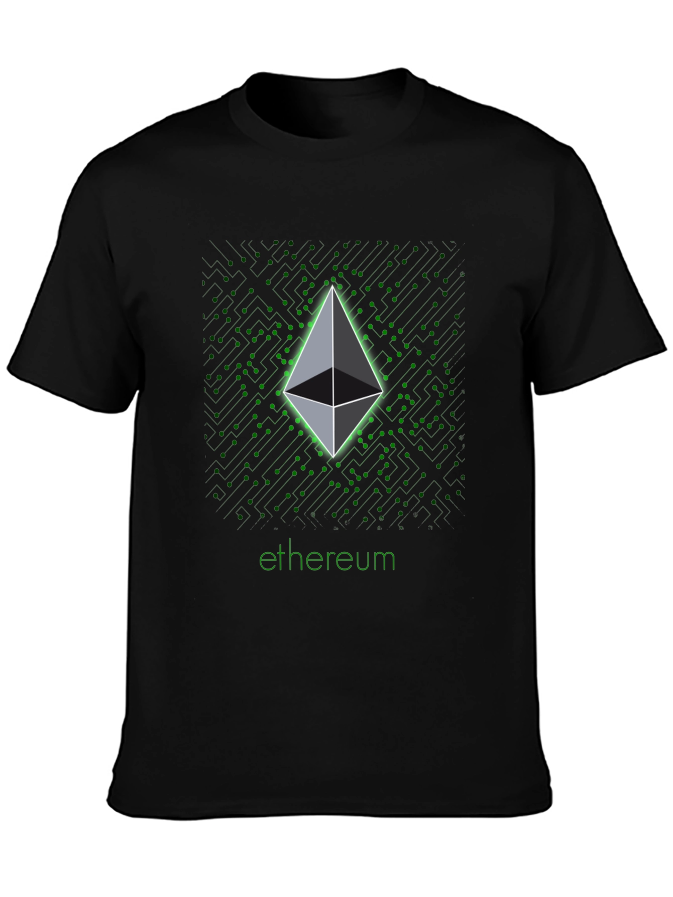 Ethereum Crypto Graphic Black T-Shirt