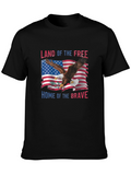 Patriotic Eagle USA Flag Graphic T-Shirt