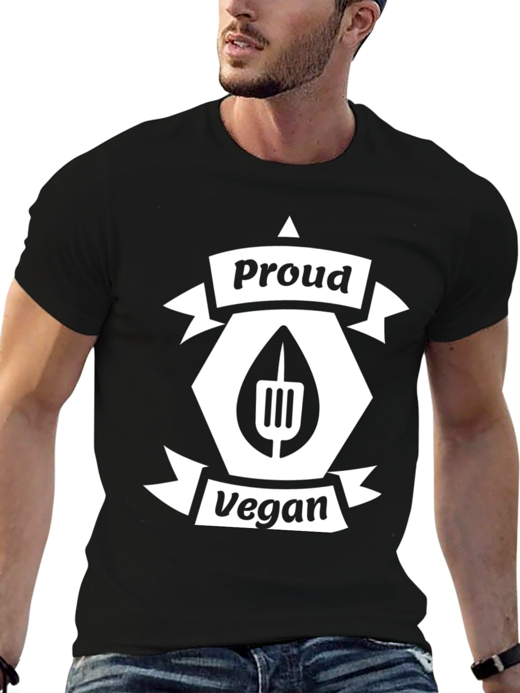 Proud Vegan Black Graphic T-Shirt