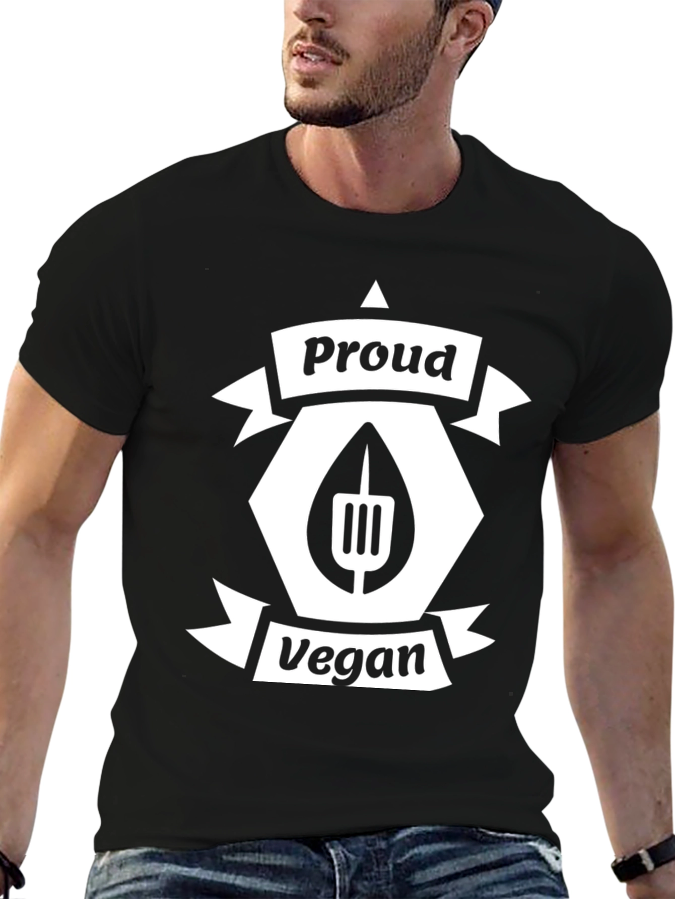 Proud Vegan Black Graphic T-Shirt