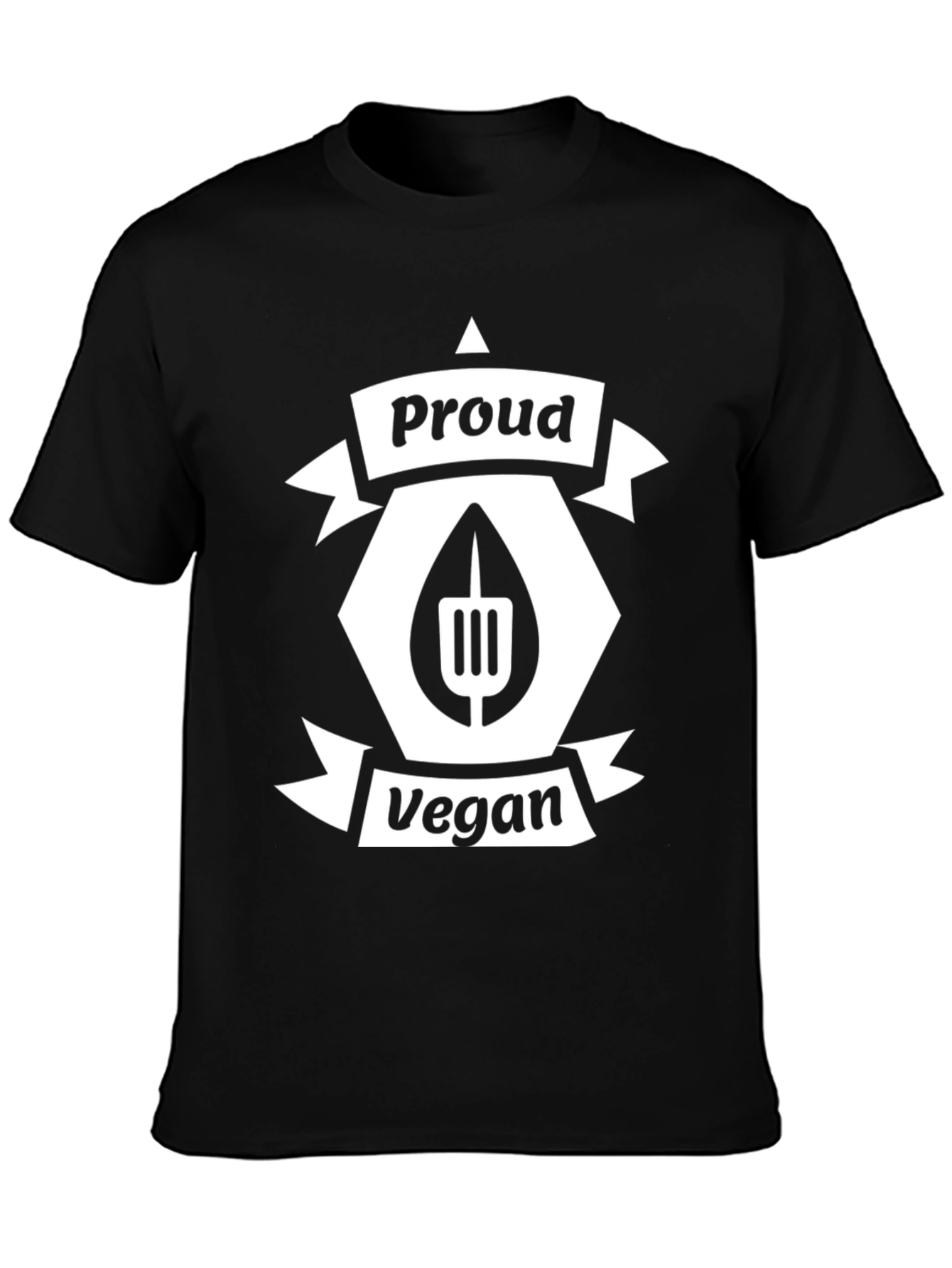 Proud Vegan Black Graphic T-Shirt