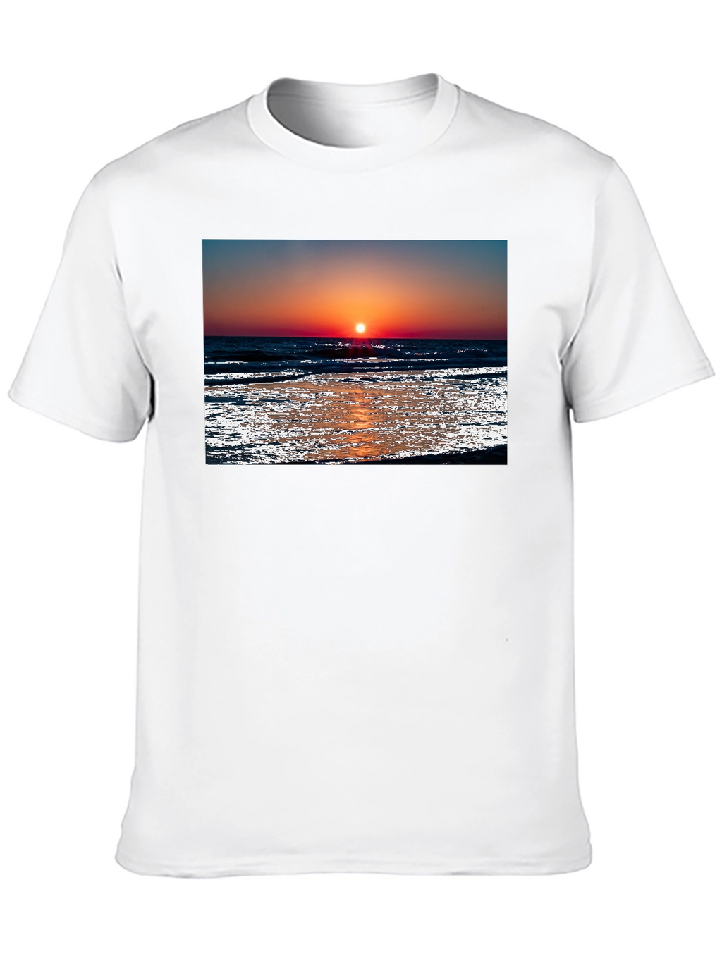 Sunset Beach Graphic Black T-Shirt