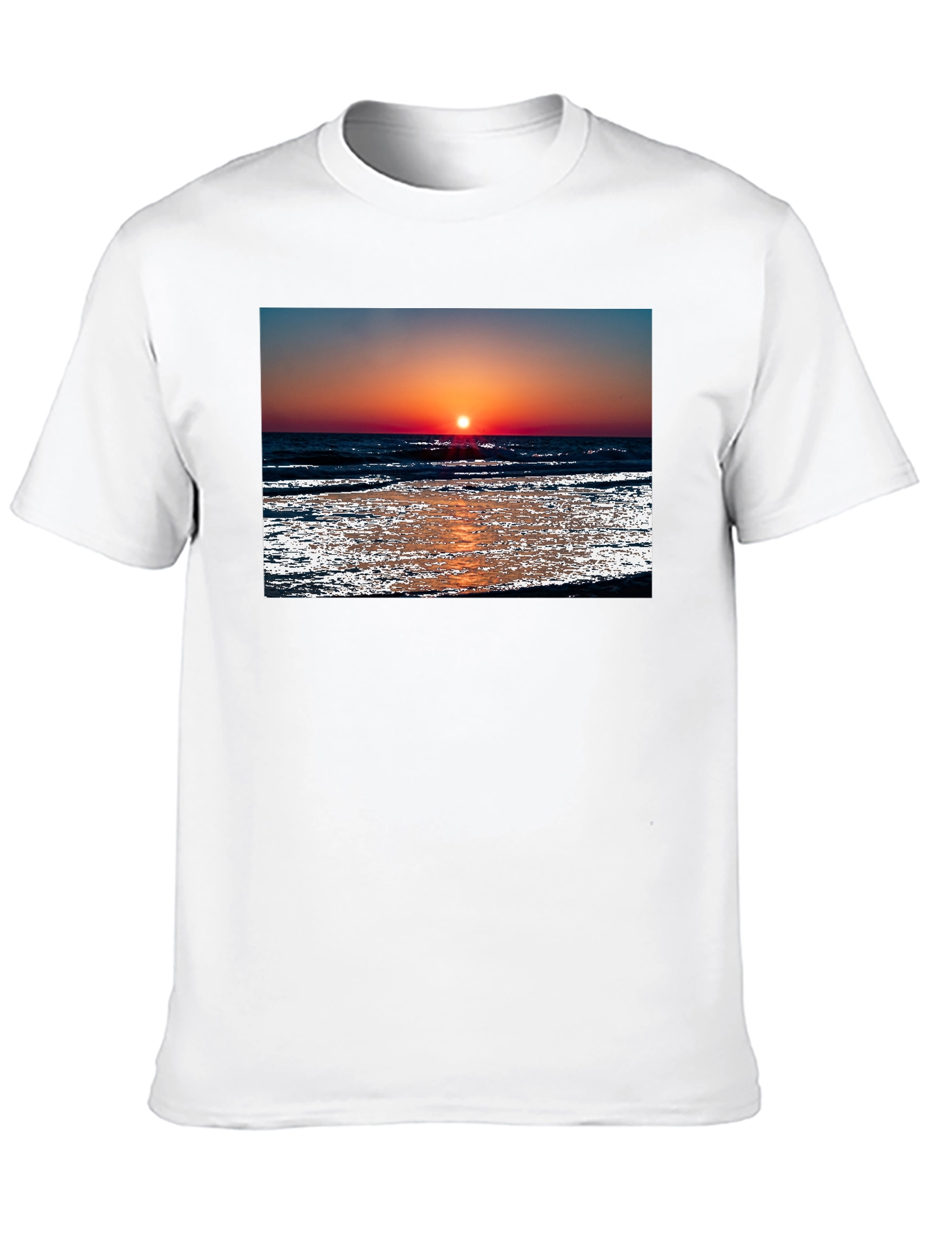 Sunset Beach Graphic Black T-Shirt