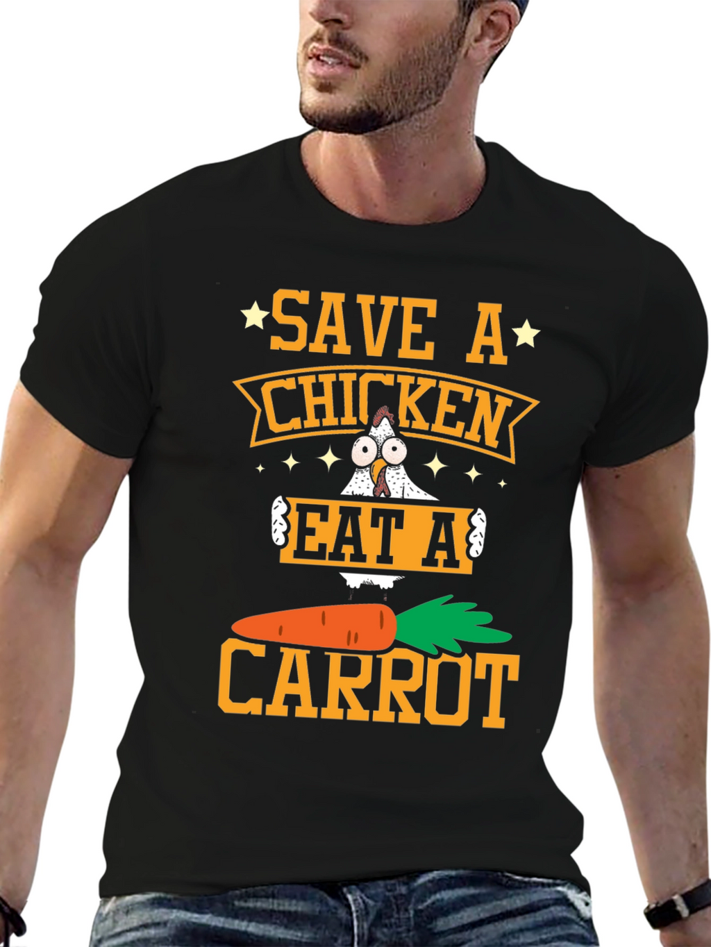 Save a Chicken Eat a Carrot T-Shirt Vegan