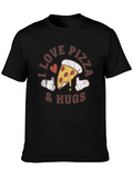 I Love Pizza & Hugs Graphic T-Shirt