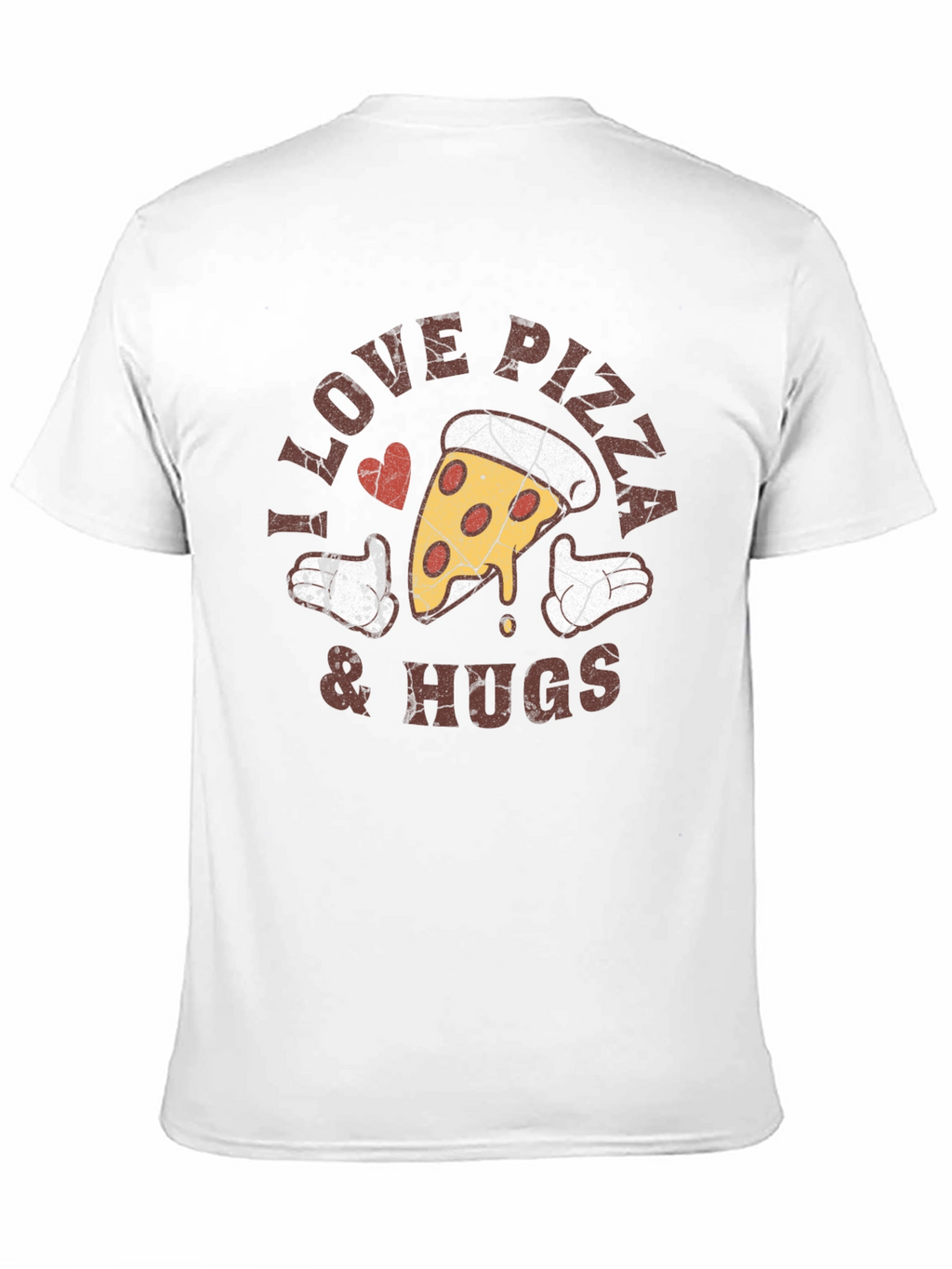 I Love Pizza & Hugs Graphic T-Shirt