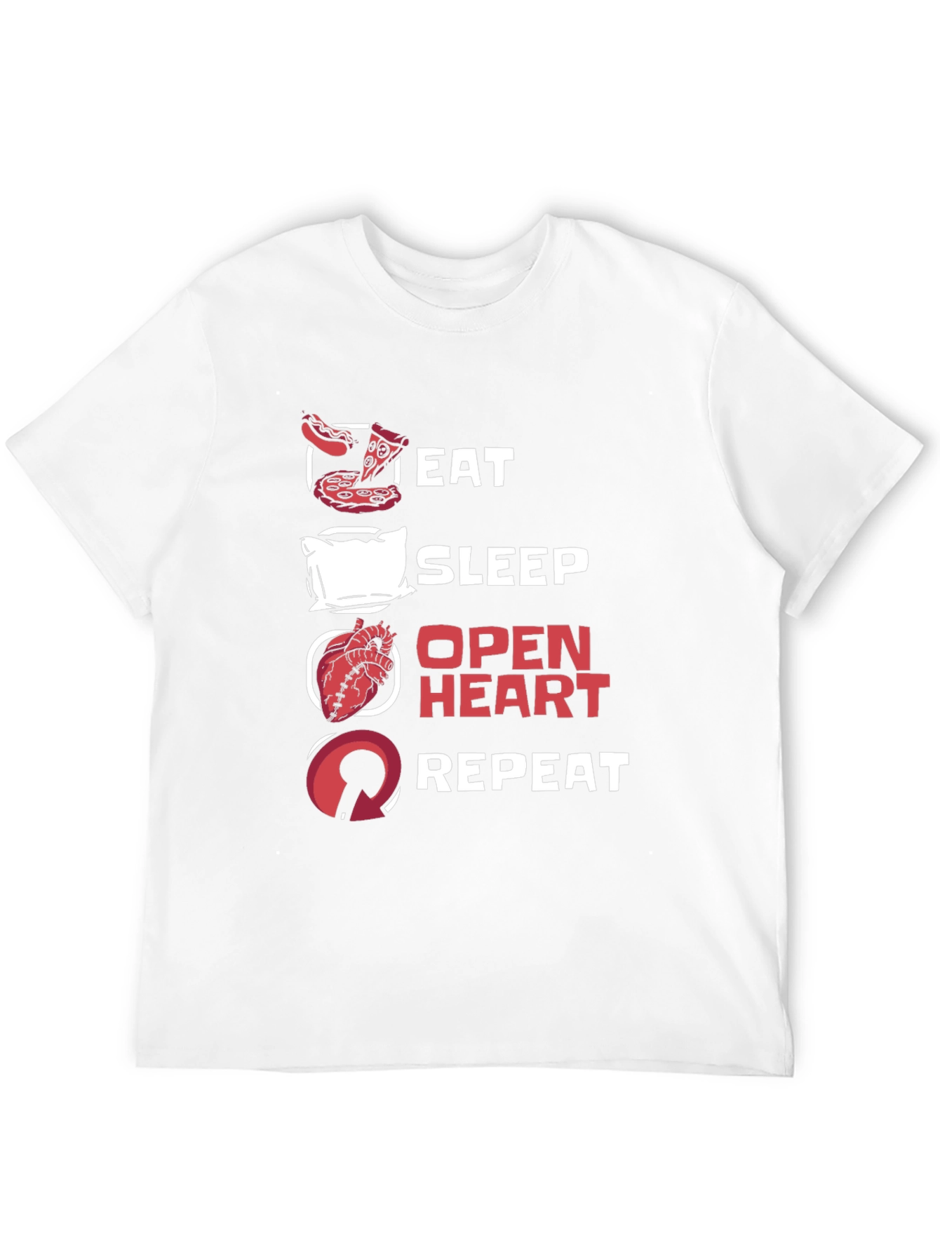 Eat Sleep Open Heart Repeat Graphic Tee