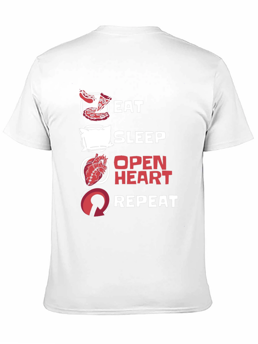 Eat Sleep Open Heart Repeat Graphic Tee