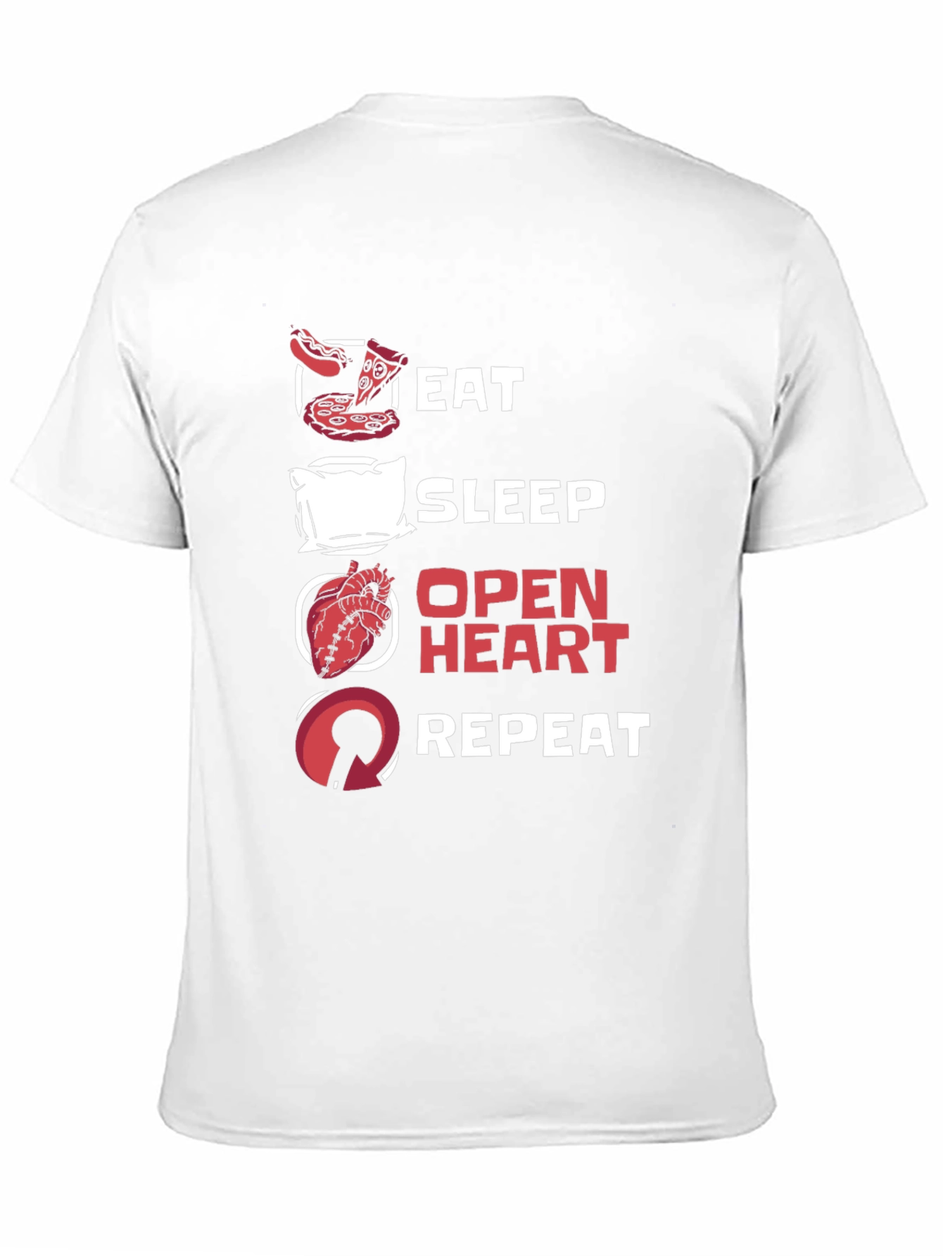 Eat Sleep Open Heart Repeat Graphic Tee