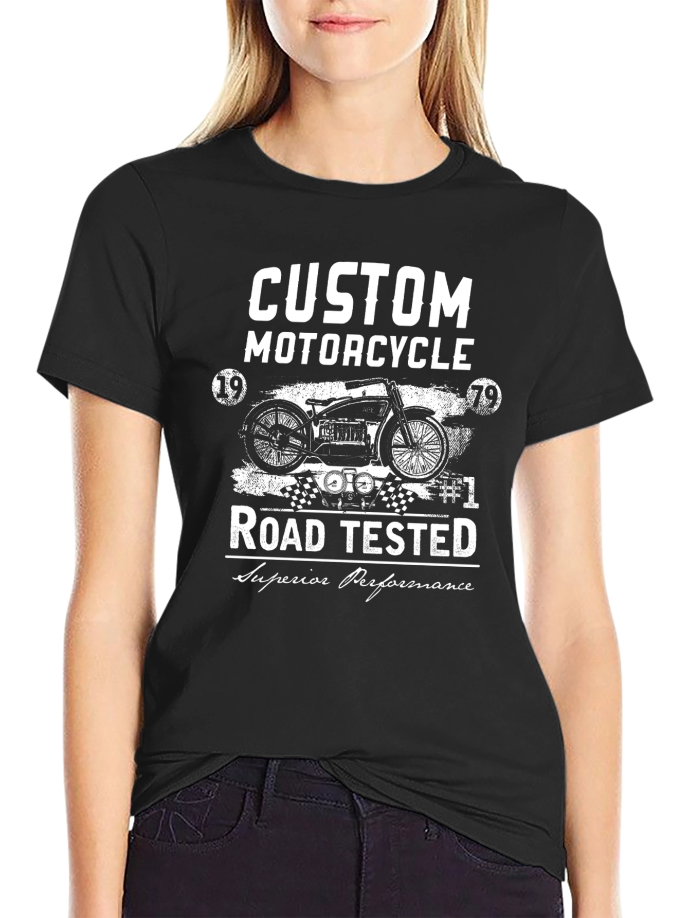 Custom Motorcycle Graphic Tee - Road Tested