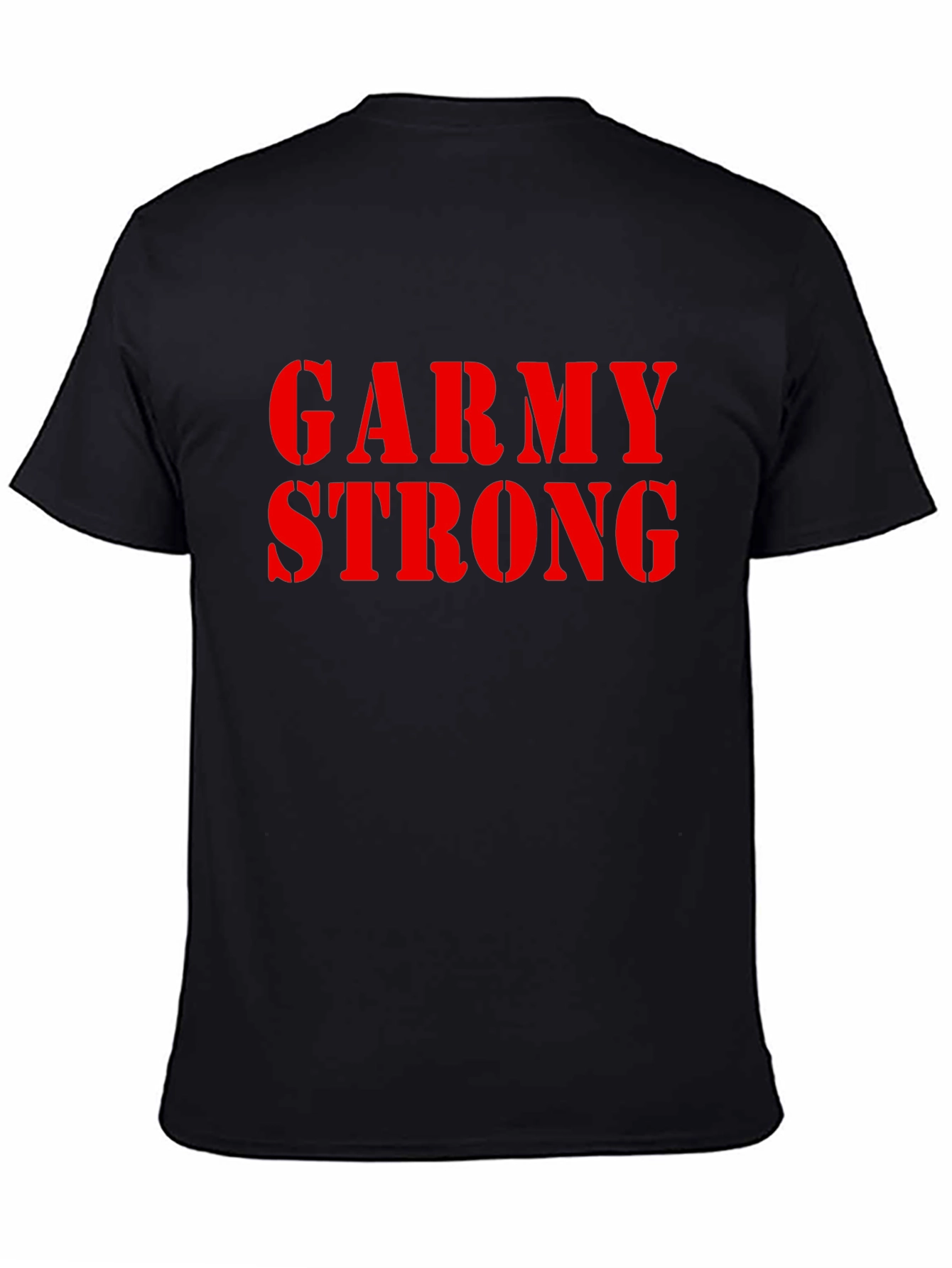 Garmy Strong Graphic Tee - Black Cotton T-Shirt