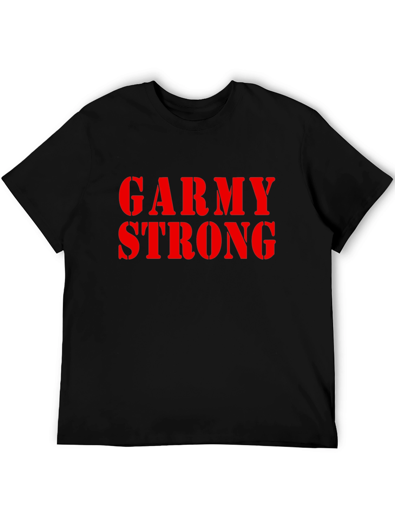Garmy Strong Graphic Tee - Black Cotton T-Shirt