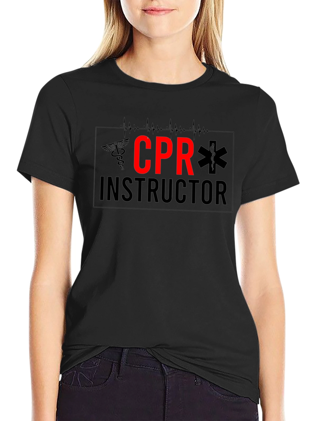 CPR Instructor Black T-Shirt