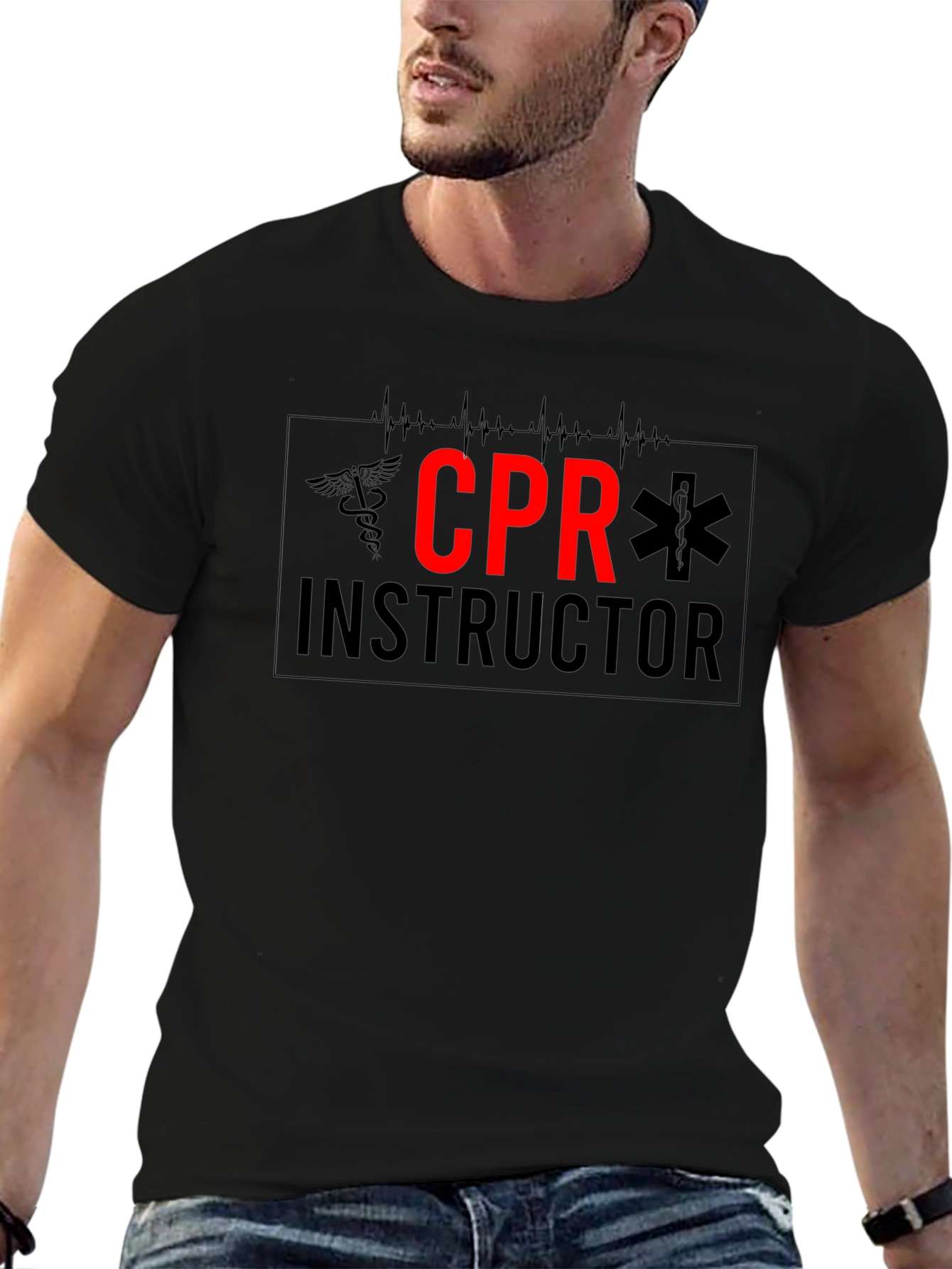 CPR Instructor Black T-Shirt