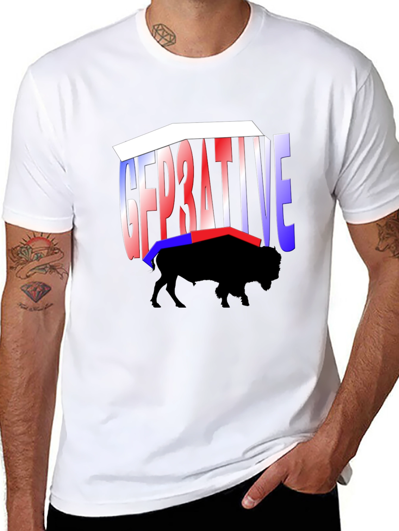 Generative Buffalo Graphic Tee