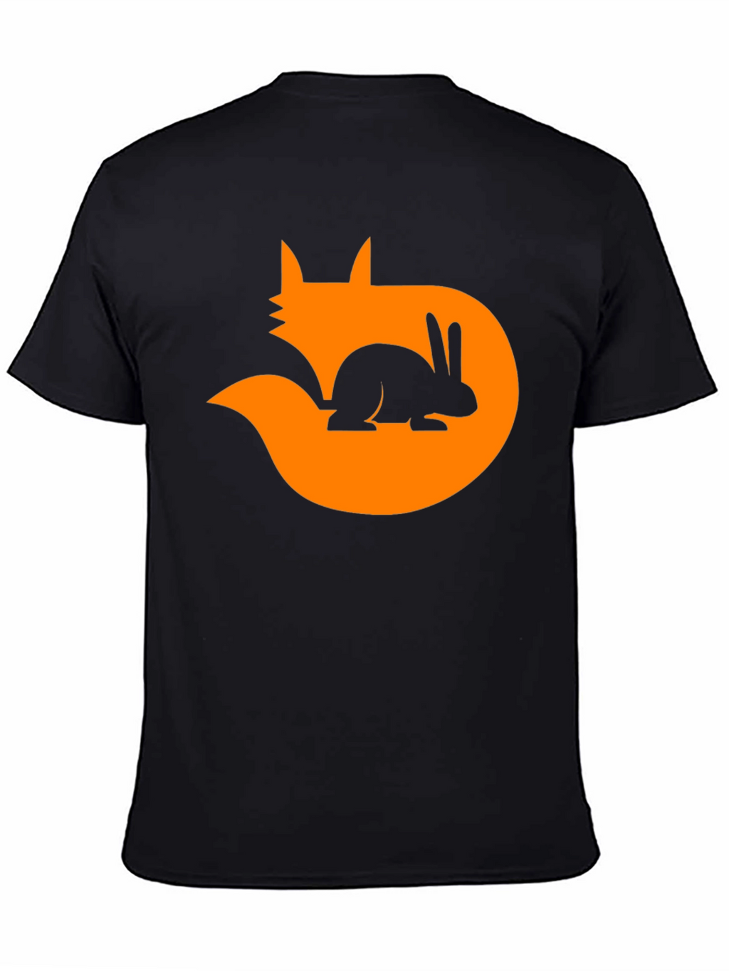 Fox & Rabbit Graphic Tee - Black Cotton Blend