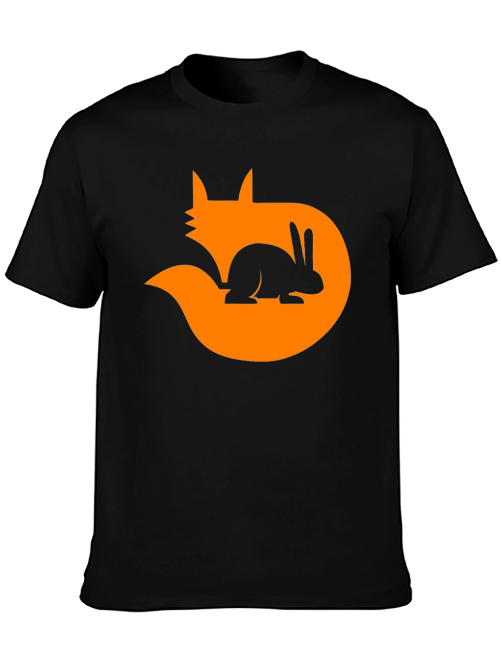 Fox & Rabbit Graphic Tee - Black Cotton Blend