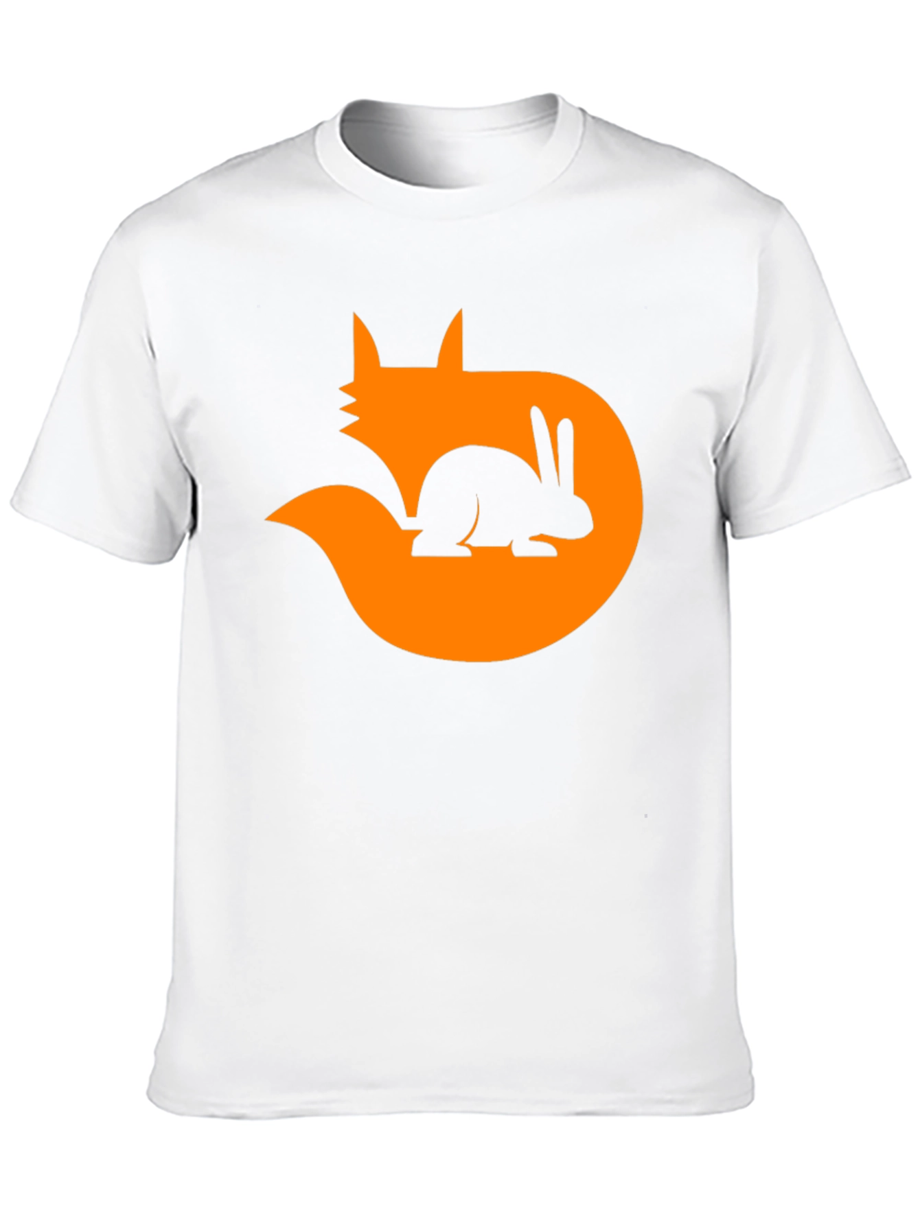 Fox & Rabbit Graphic Tee - Black Cotton Blend