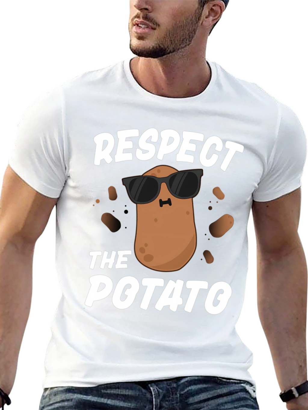 Respect the Potato T-Shirt - Funny Graphic Tee