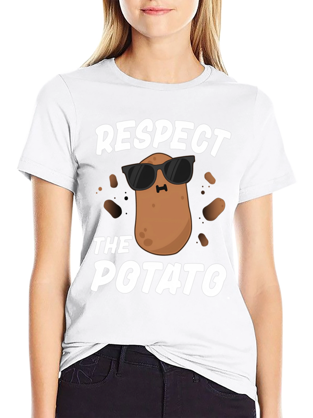 Respect the Potato T-Shirt - Funny Graphic Tee