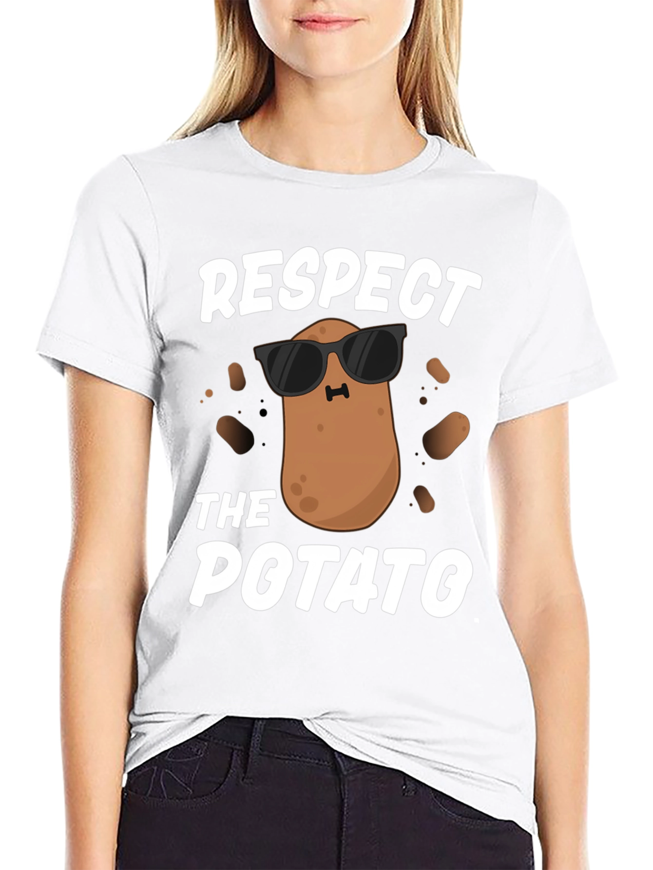 Respect the Potato T-Shirt - Funny Graphic Tee
