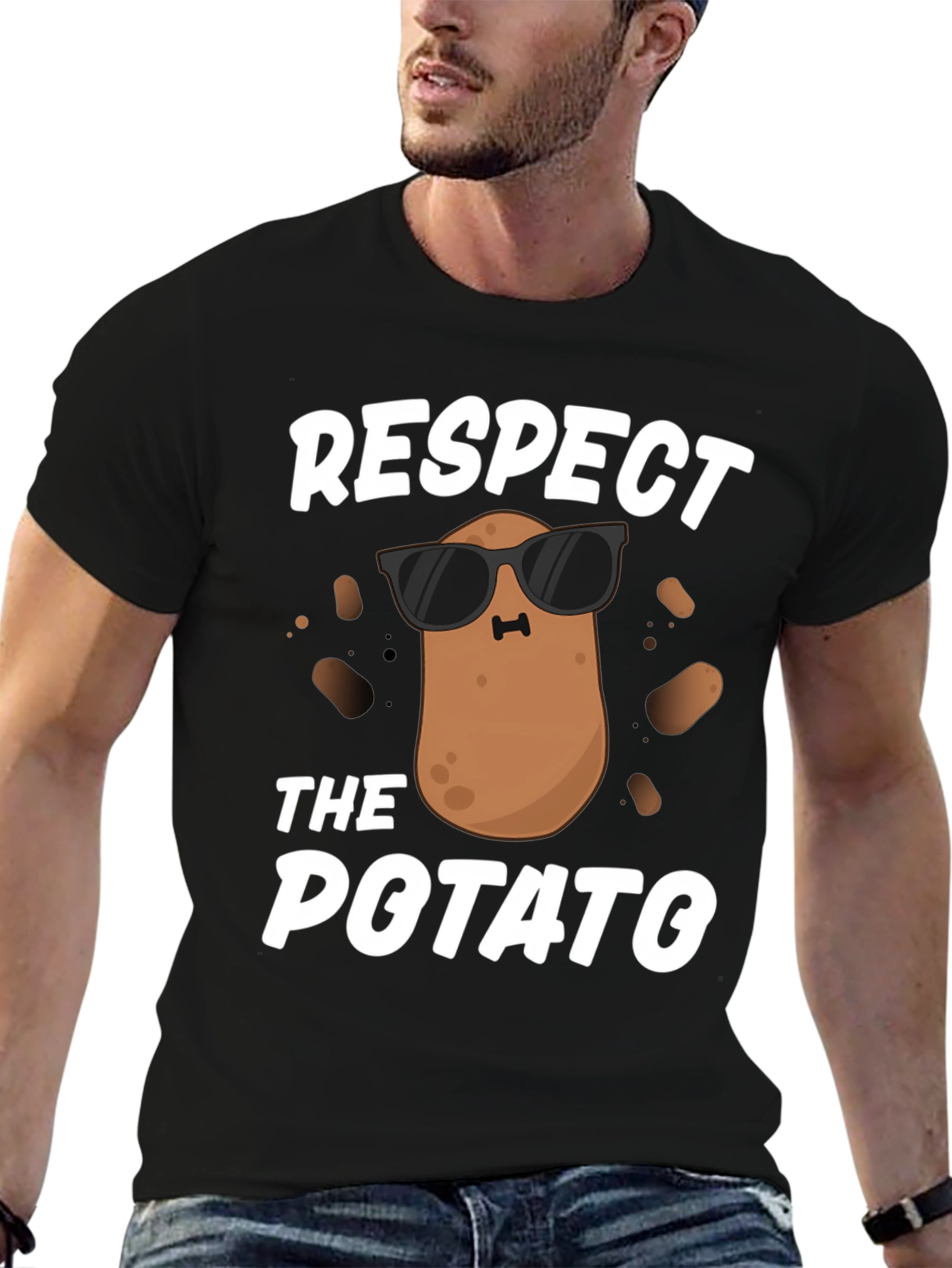 Respect the Potato T-Shirt - Funny Graphic Tee