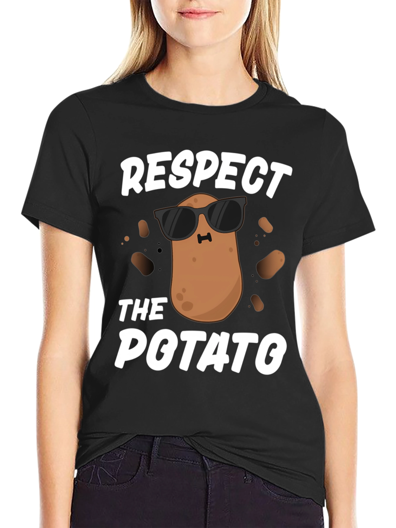 Respect the Potato T-Shirt - Funny Graphic Tee