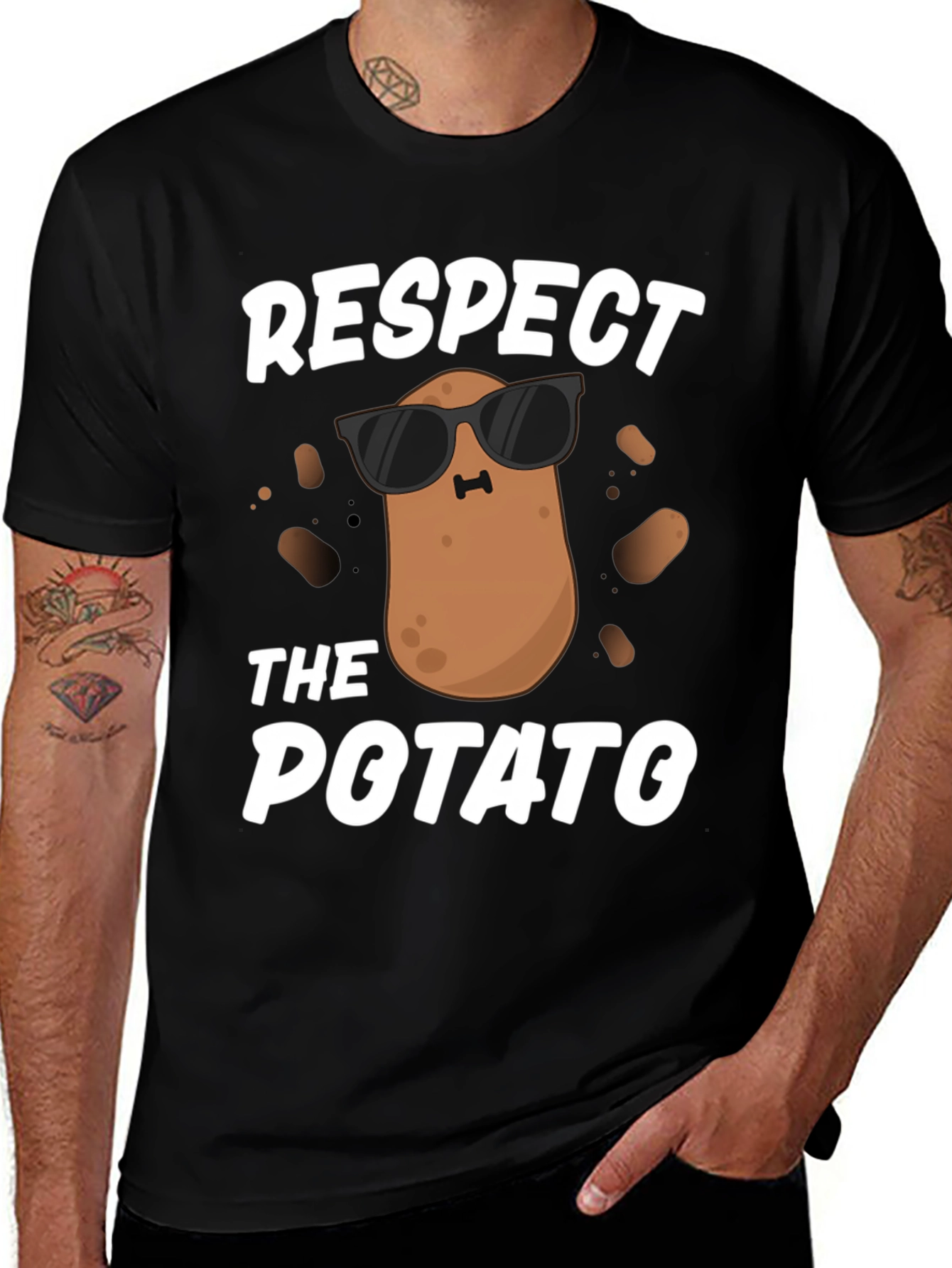 Respect the Potato T-Shirt - Funny Graphic Tee