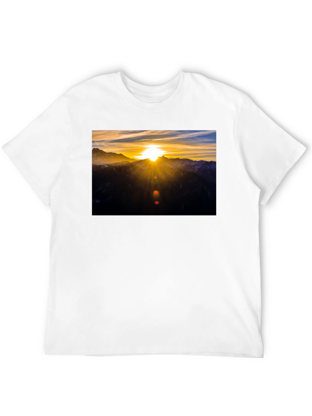 Sunrise Mountain Graphic Black T-Shirt