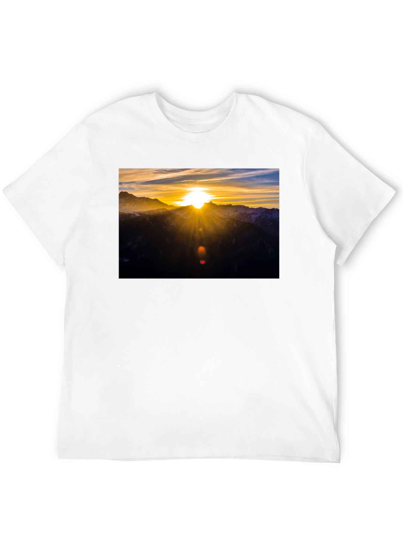 Sunrise Mountain Graphic Black T-Shirt