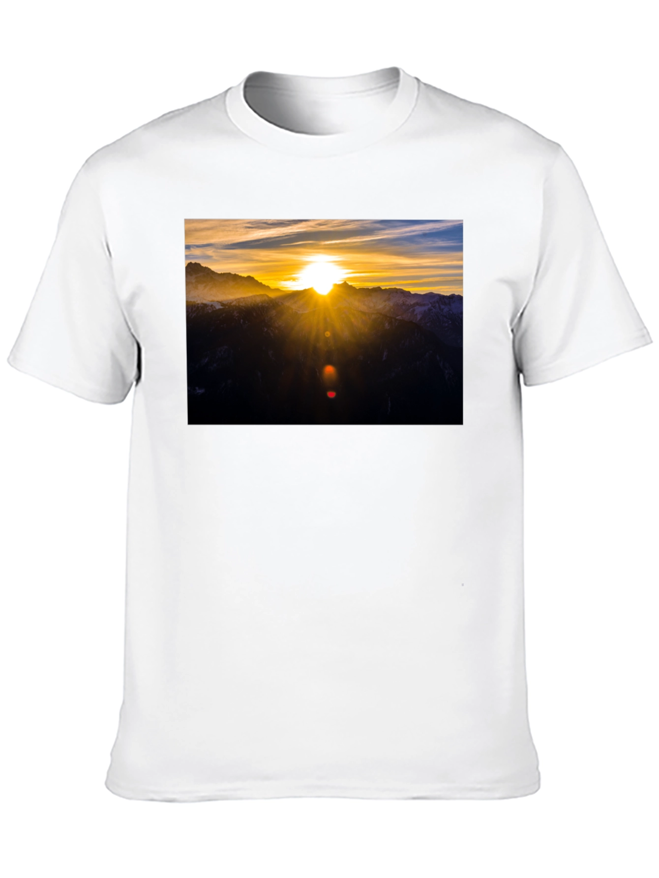 Sunrise Mountain Graphic Black T-Shirt