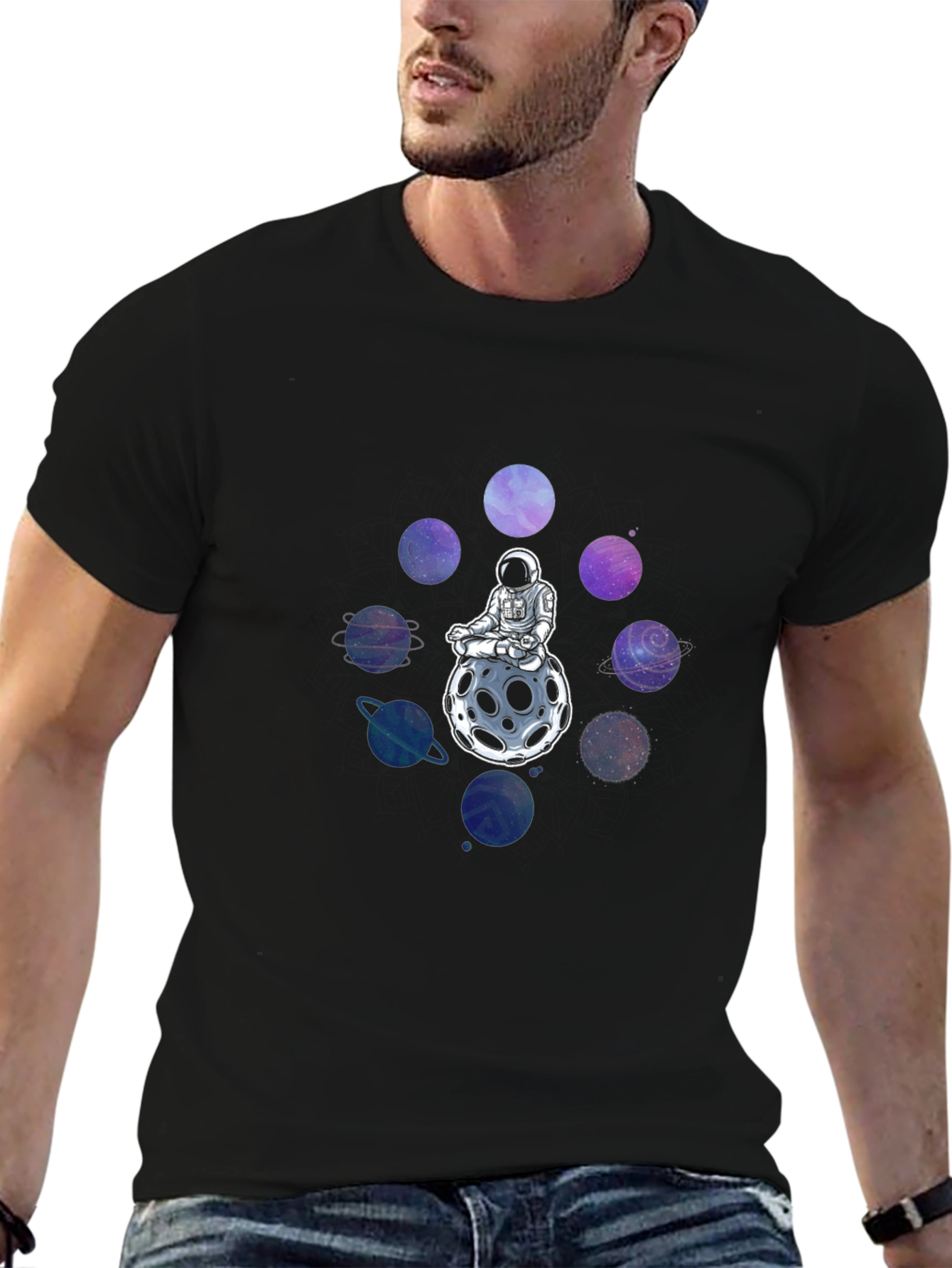 Astronaut Planets Graphic T-Shirt