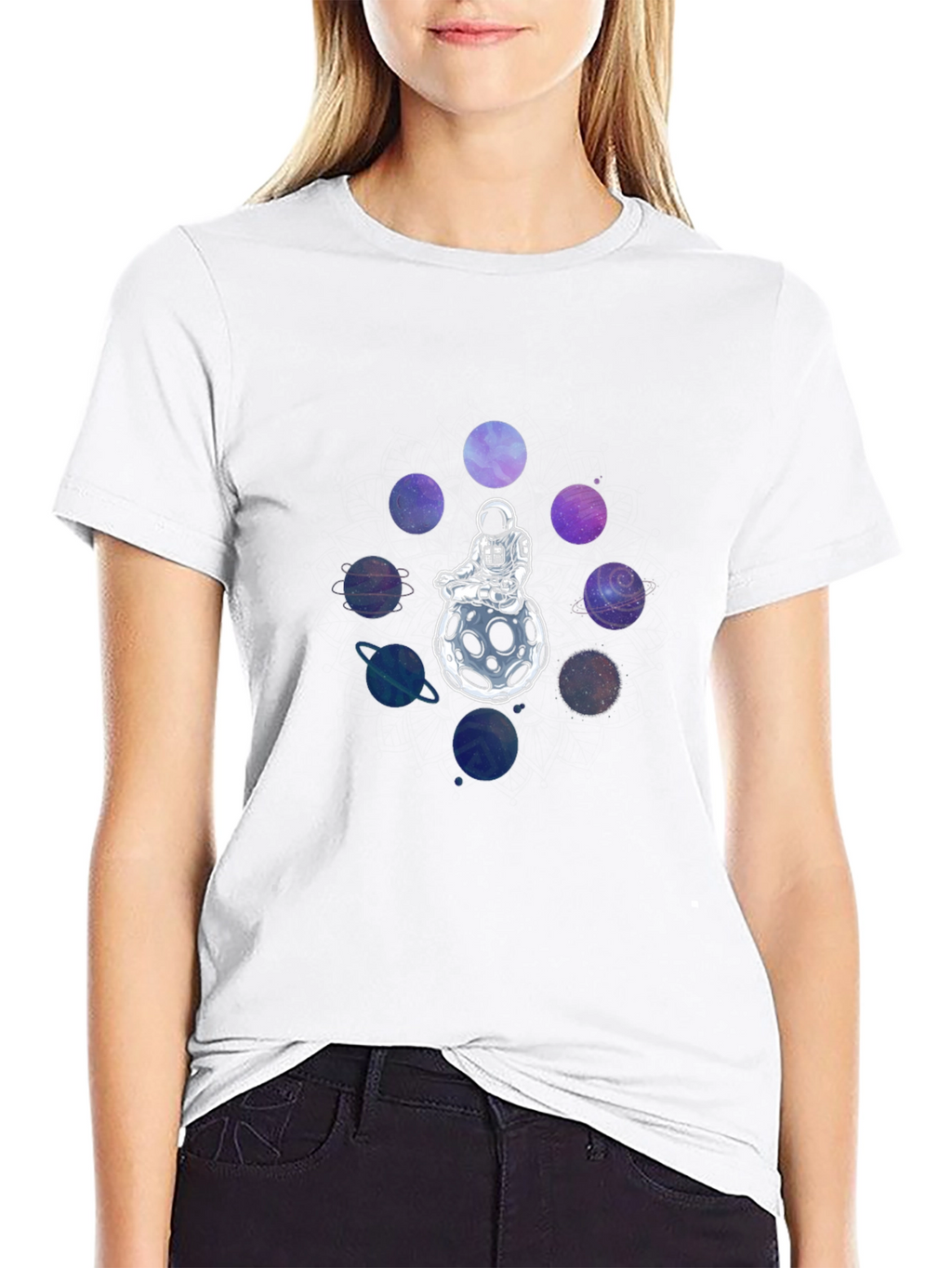 Astronaut Planets Graphic T-Shirt