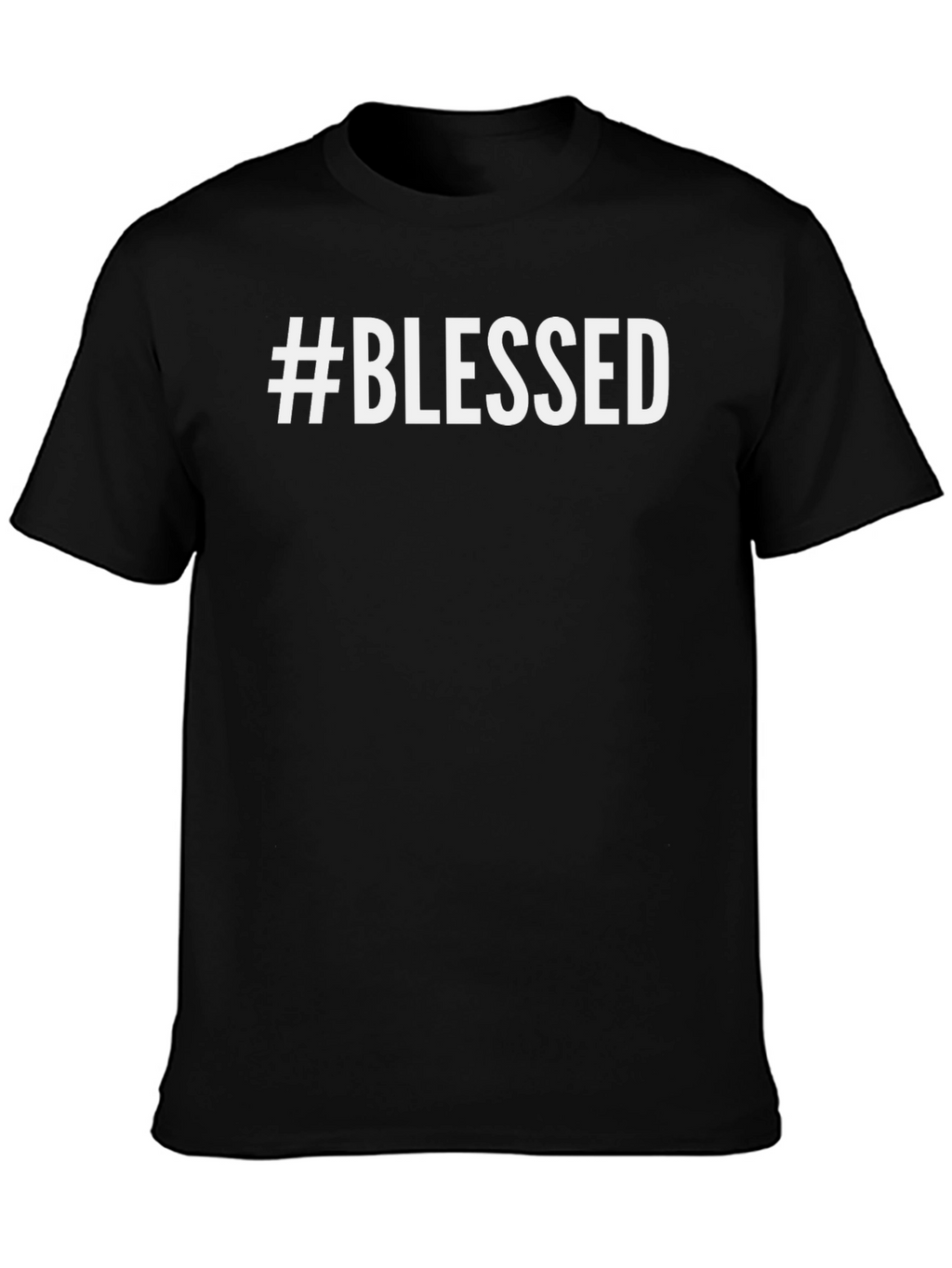 #Blessed Graphic T-Shirt - Casual Short Sleeve Tee
