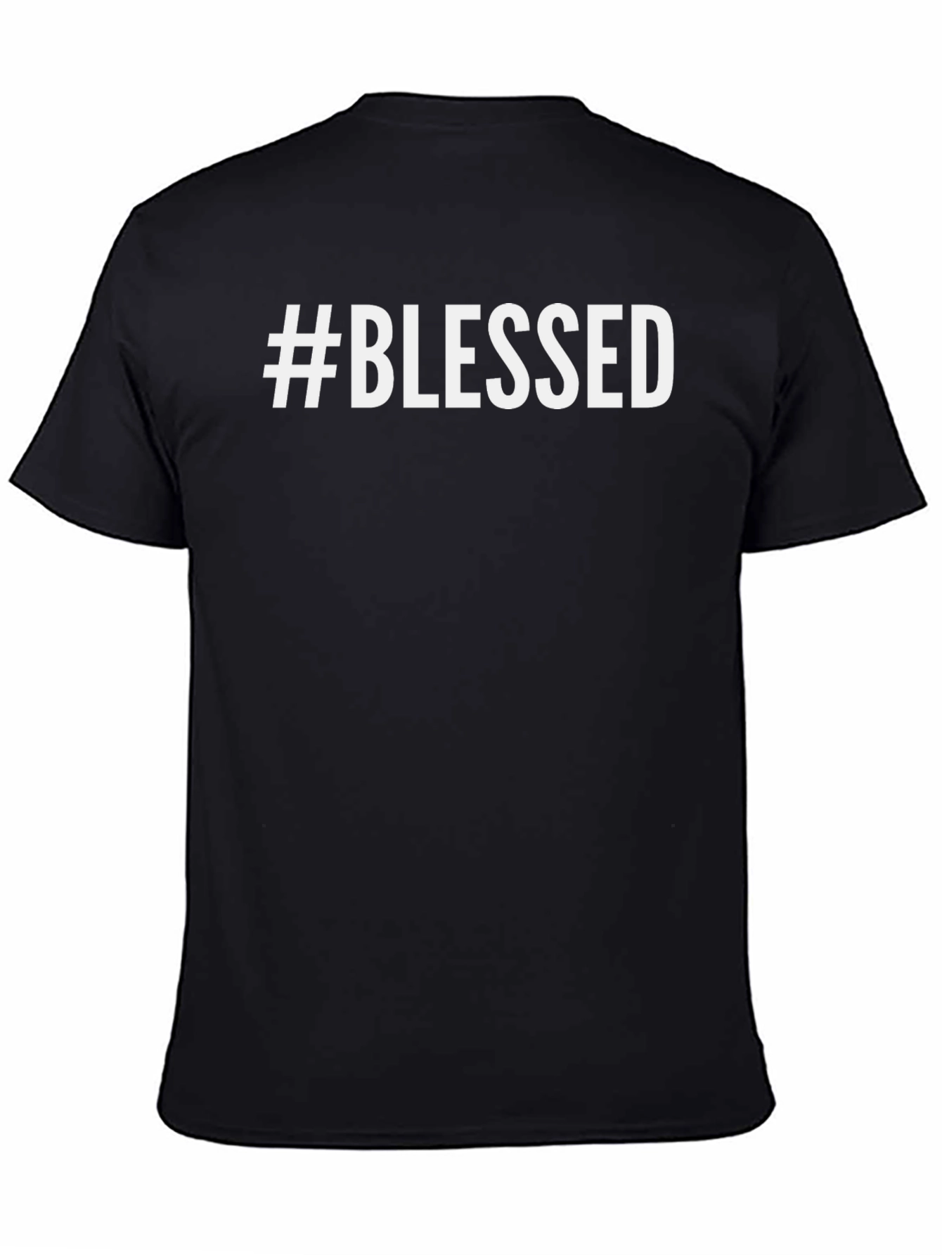 #Blessed Graphic T-Shirt - Casual Short Sleeve Tee